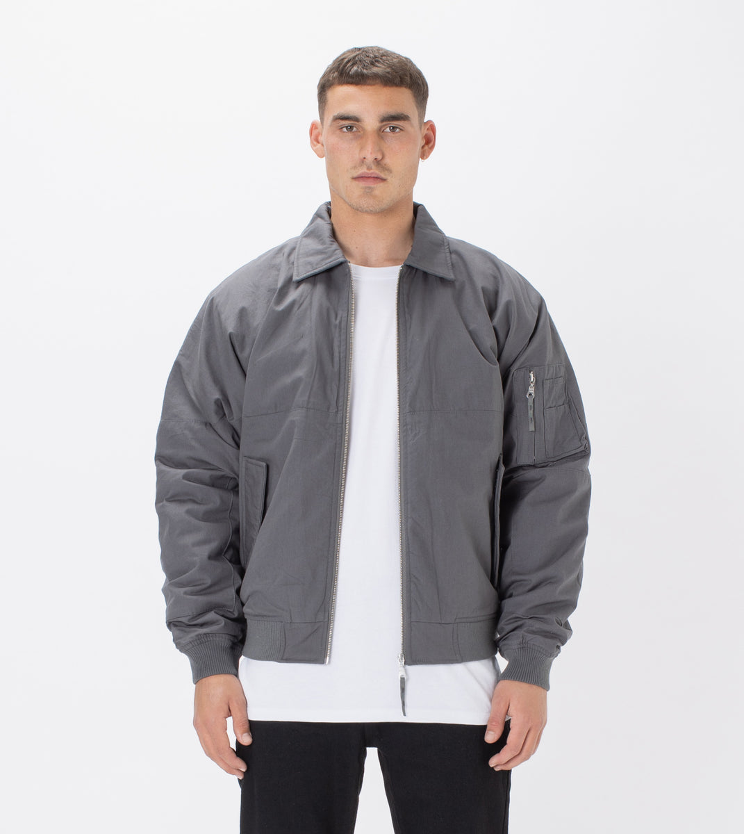 Militat Bomber Jacket Grey ZANEROBE