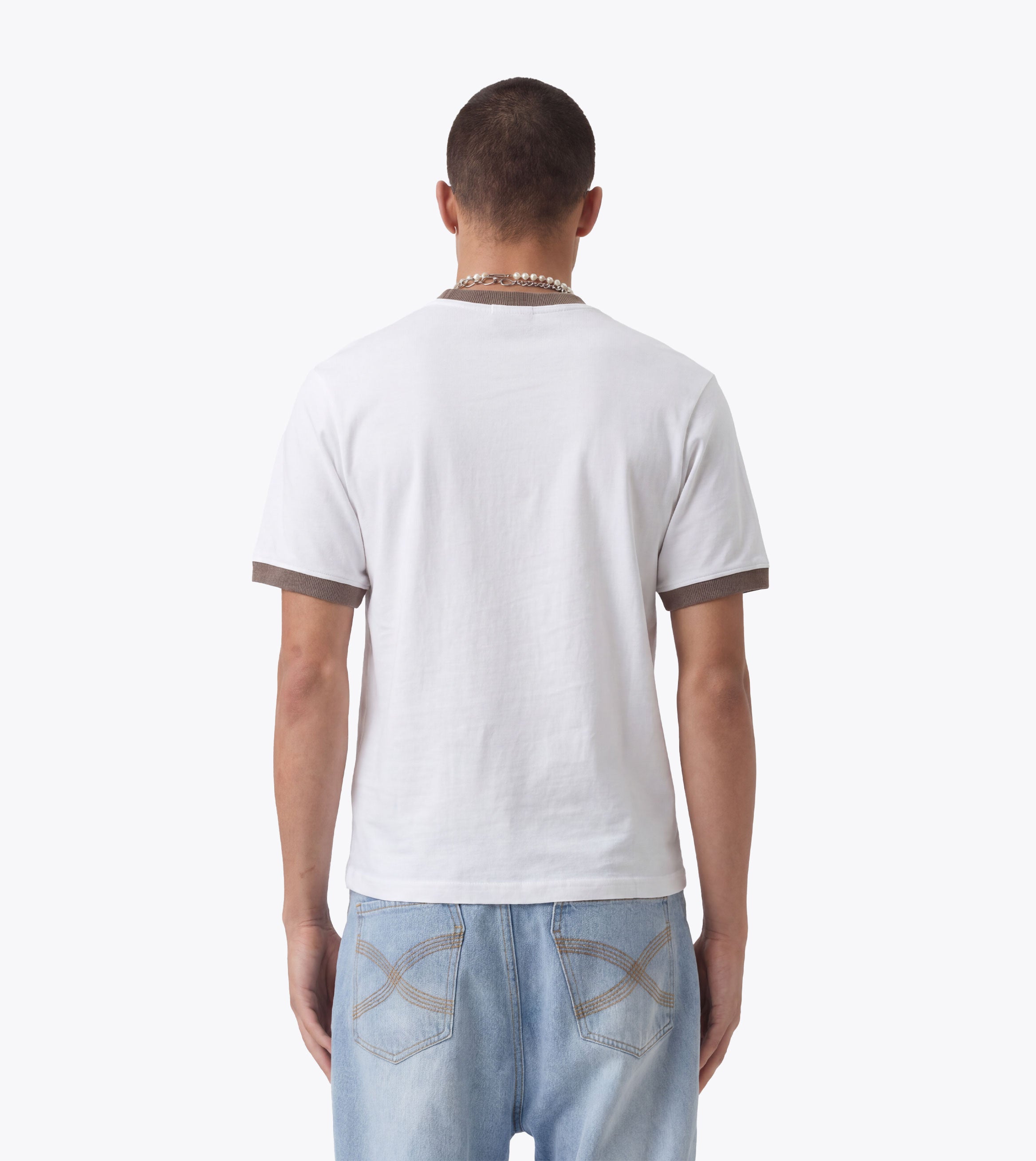 Ath. Baby Ringer Tee Vintage White/Choc
