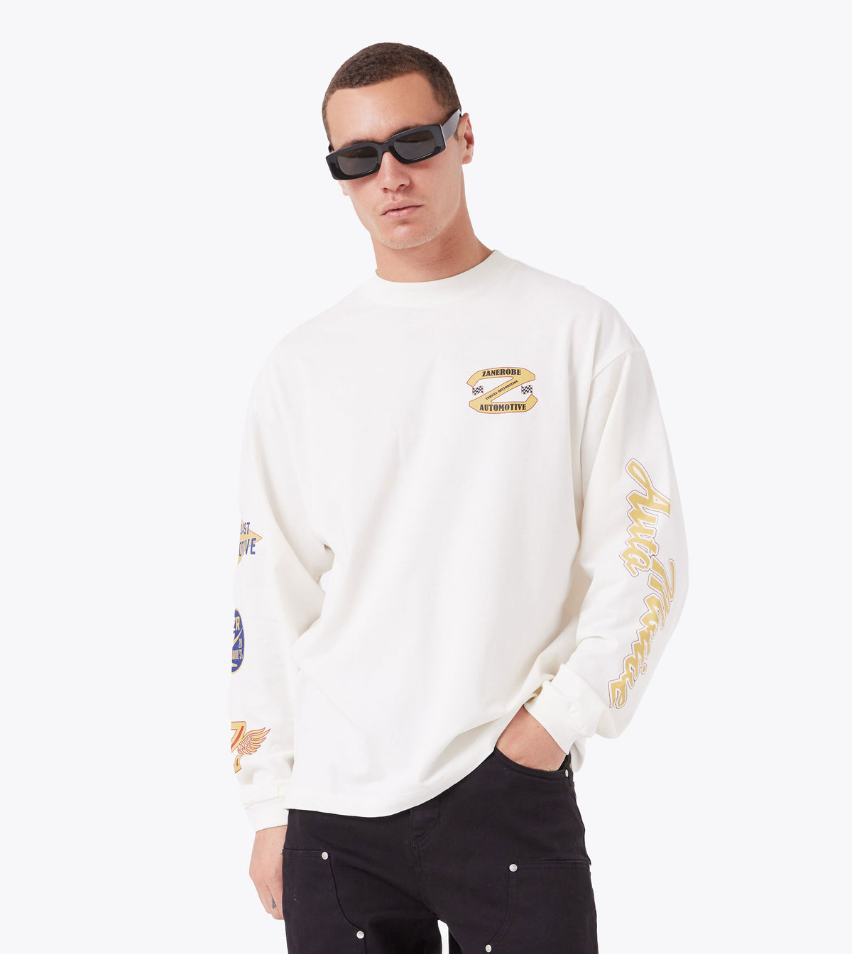 Automotive Box ++ LS Tee Vintage White
