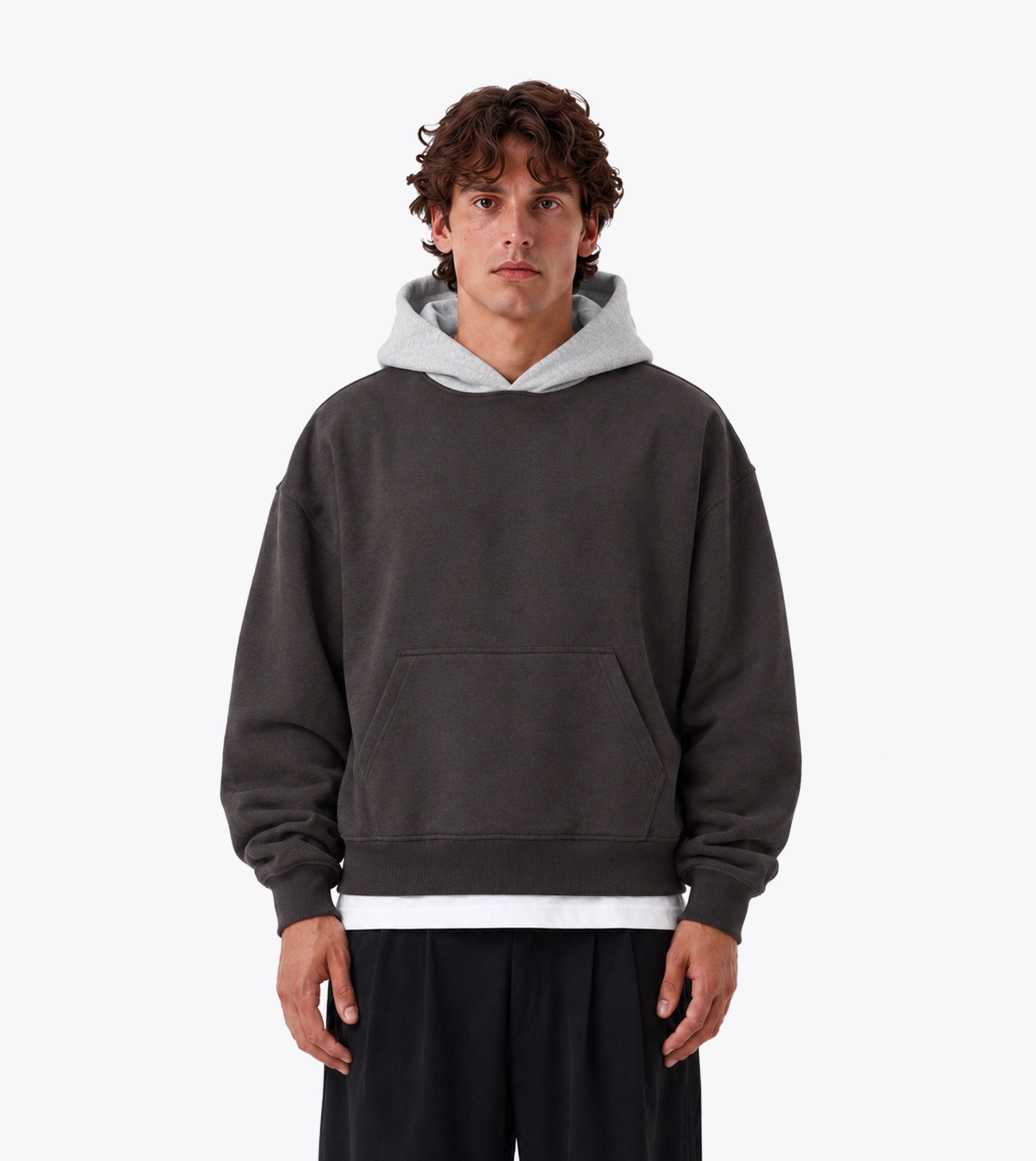 Box Crop Hood Charcoal Grey Marle - Coming Soon