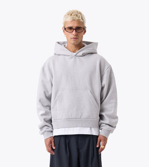 Box Crop Hood Grey Marle