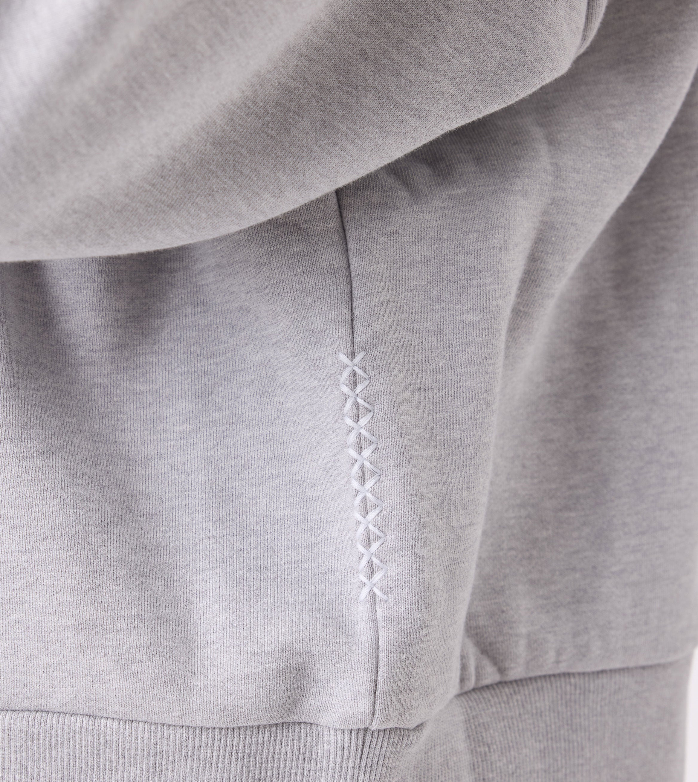 Box Crop Hood Grey Marle