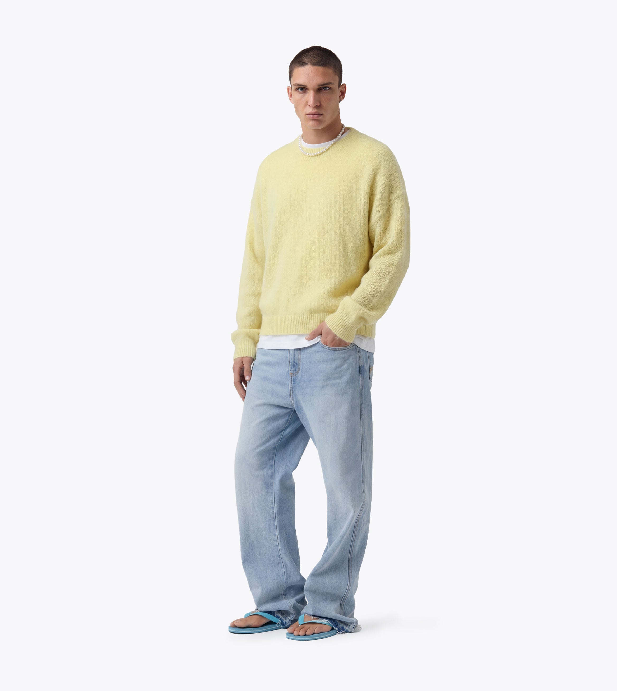 Box Crop Knit Crew Butter - Coming Soon