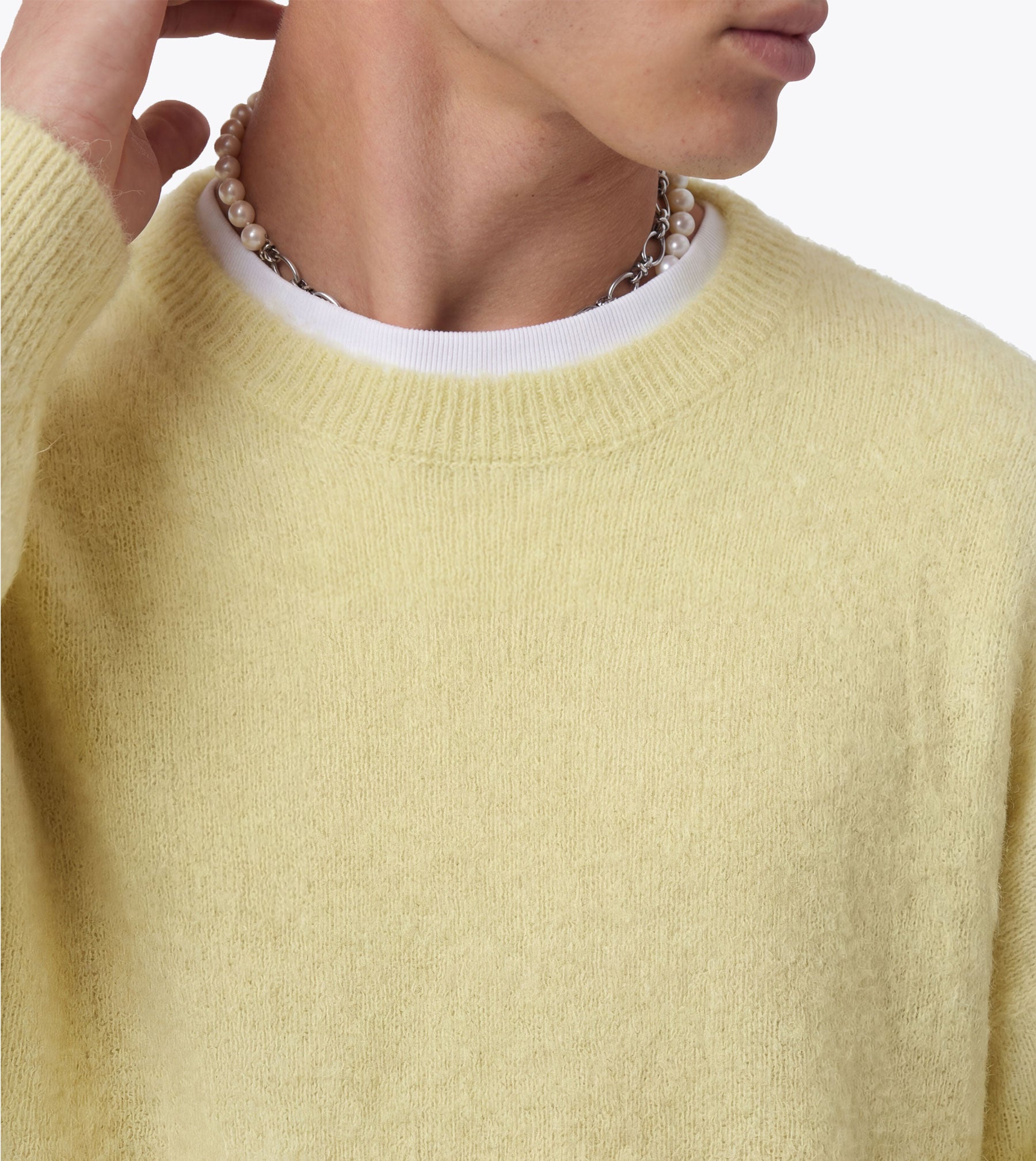 Box Crop Knit Crew Butter - Coming Soon