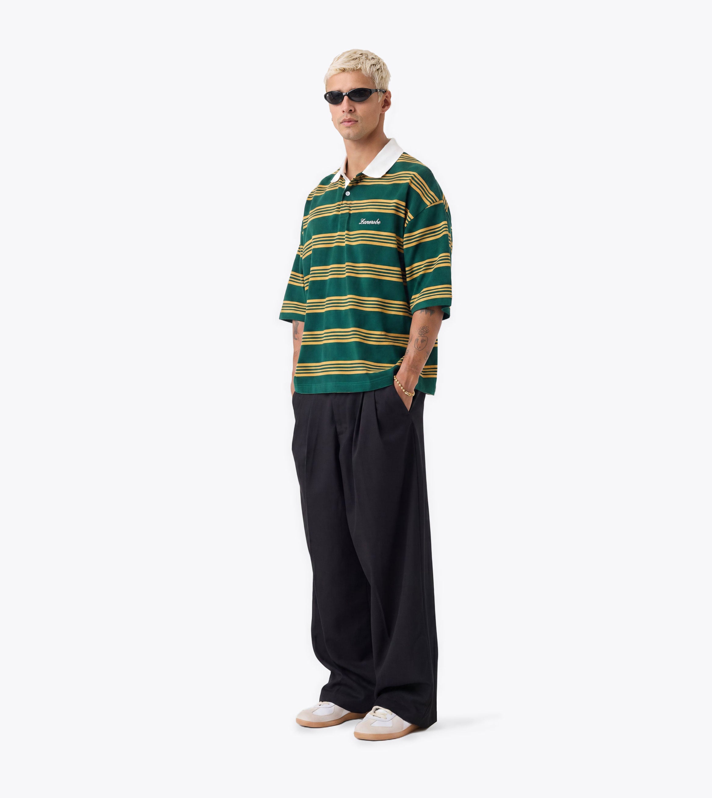Box Crop Polo Green/Gold - Coming Soon