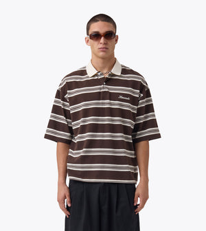 Box Crop Polo Vintage White Choc - Coming Soon