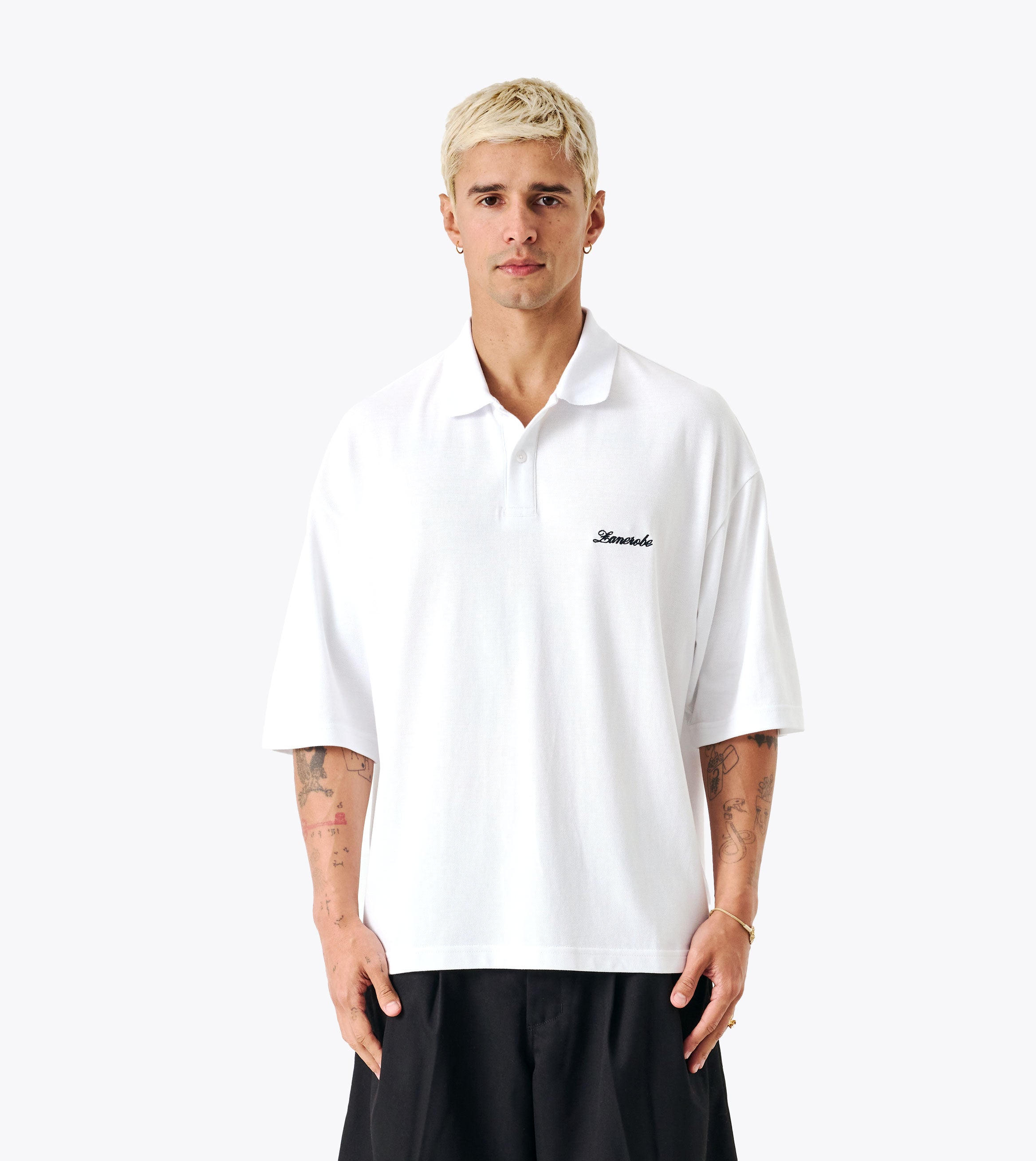 Box Crop Polo White