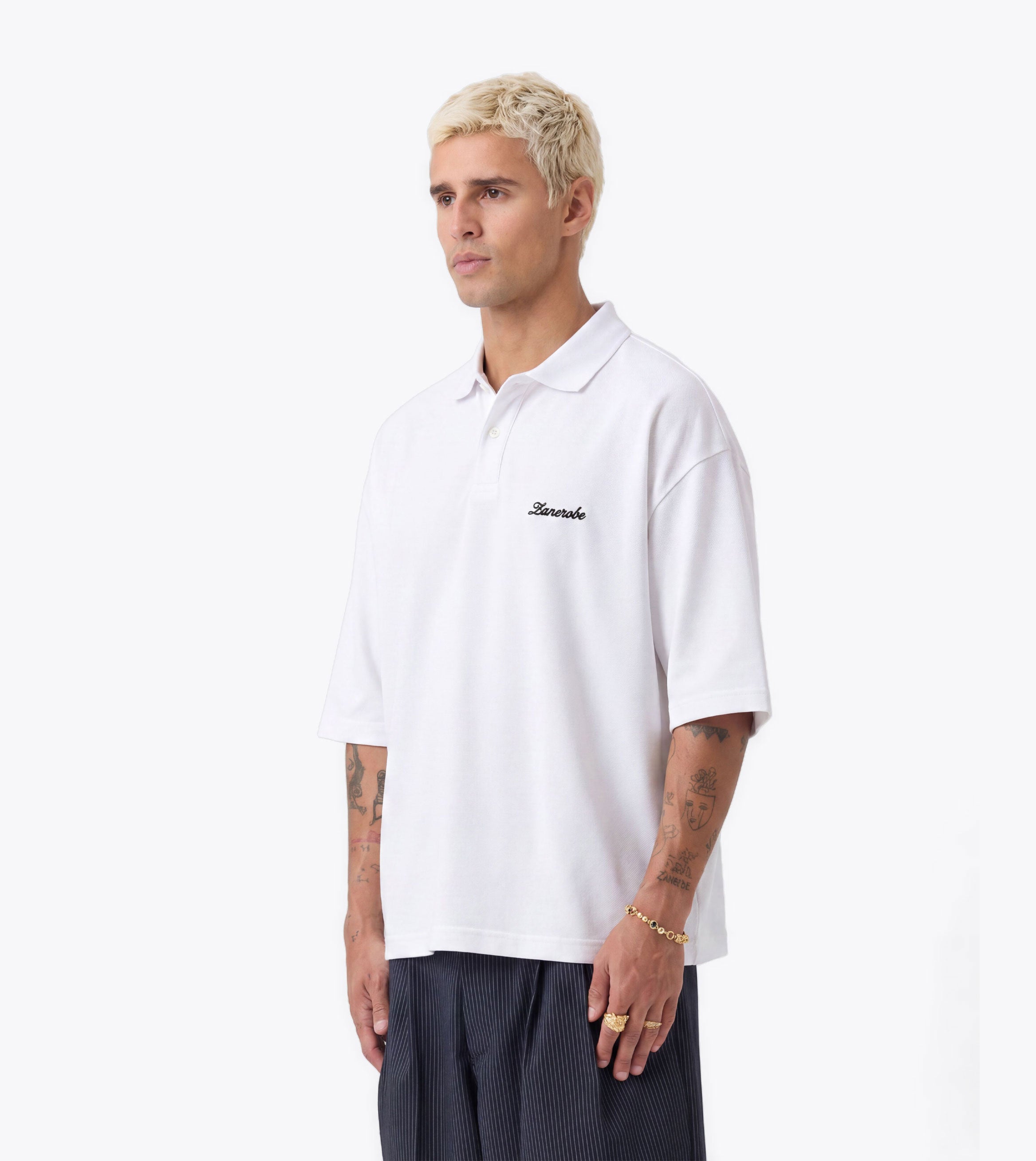 Box Crop Polo White - Coming Soon