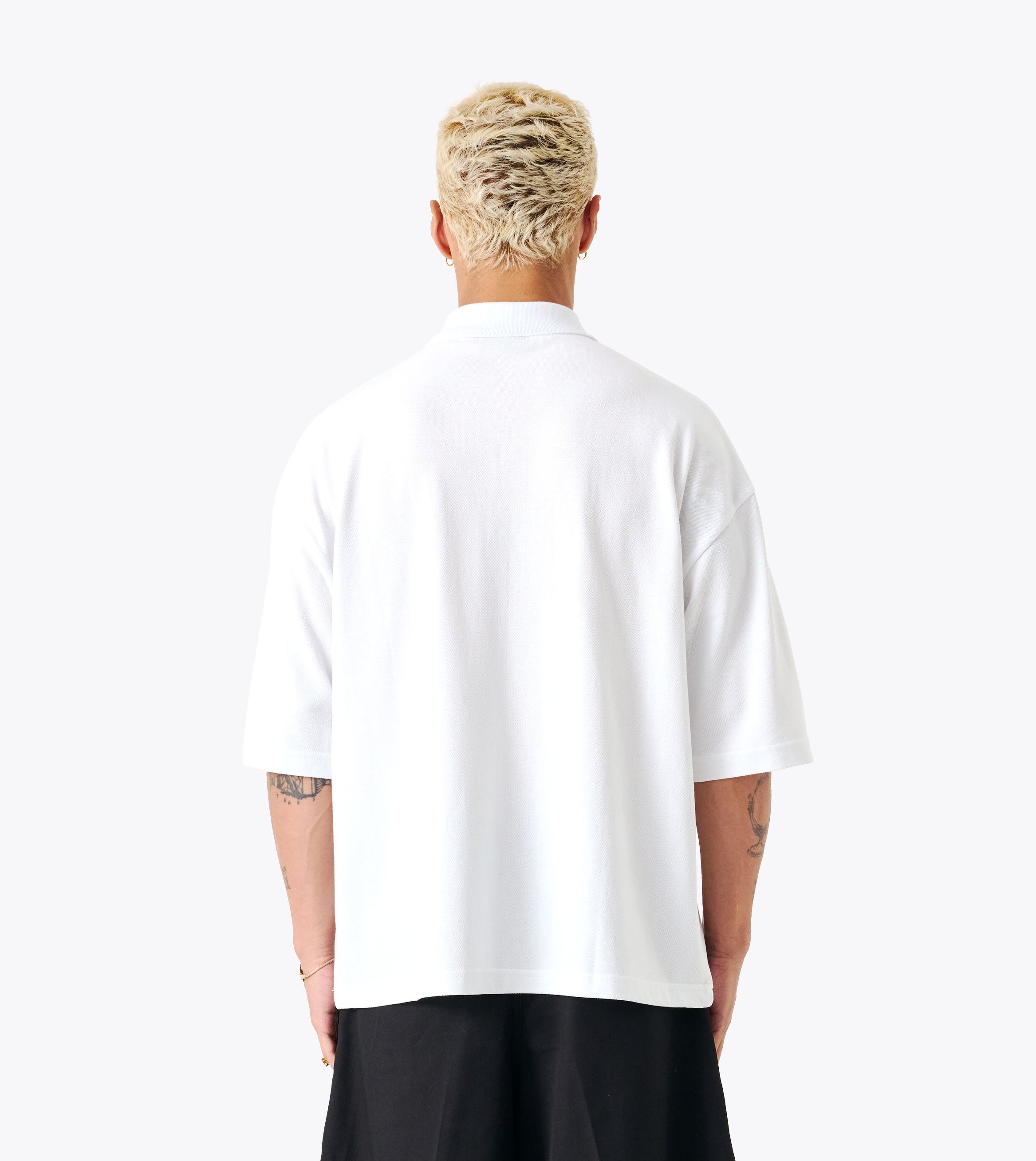 Box Crop Polo White