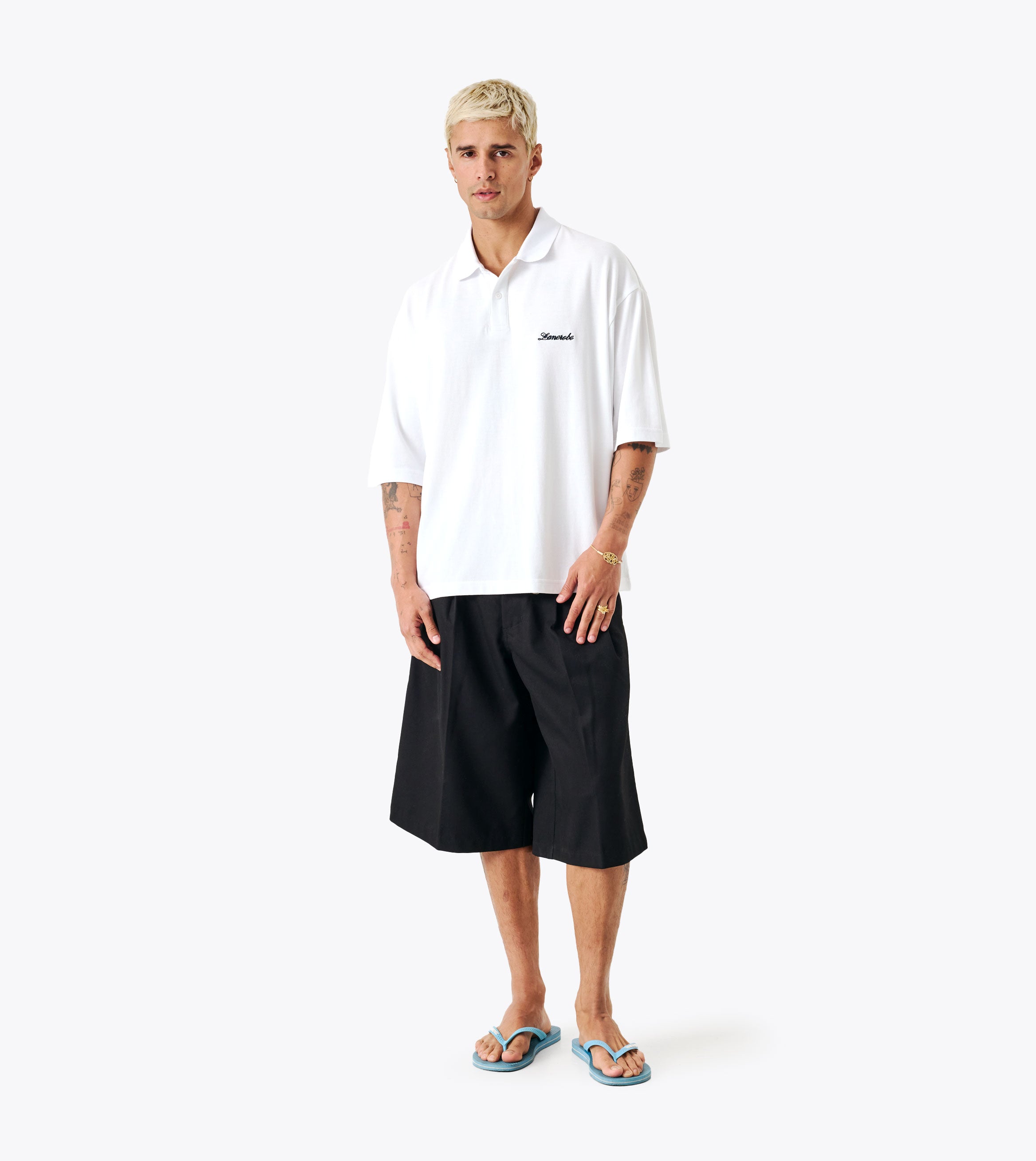 Box Crop Polo White