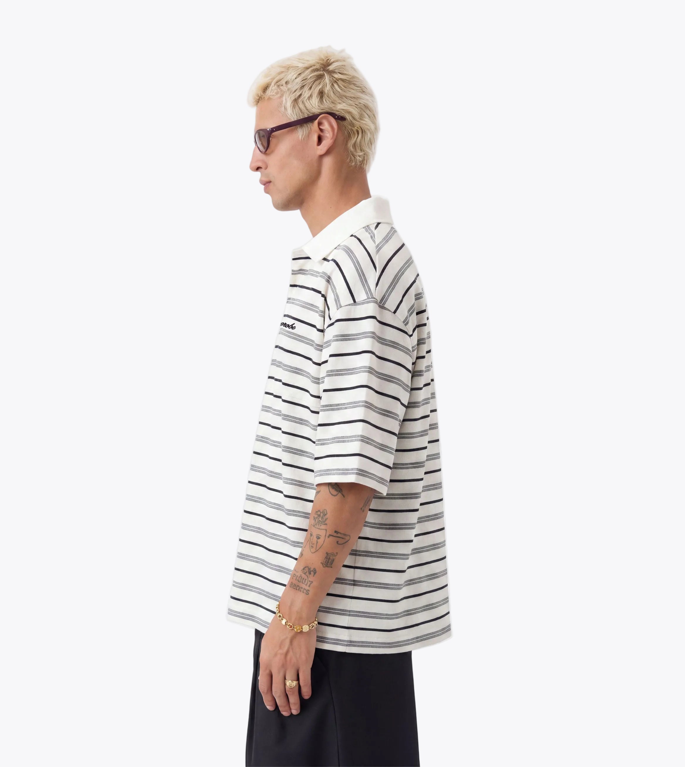 Box Crop Polo White/Grey/Black - Coming Soon