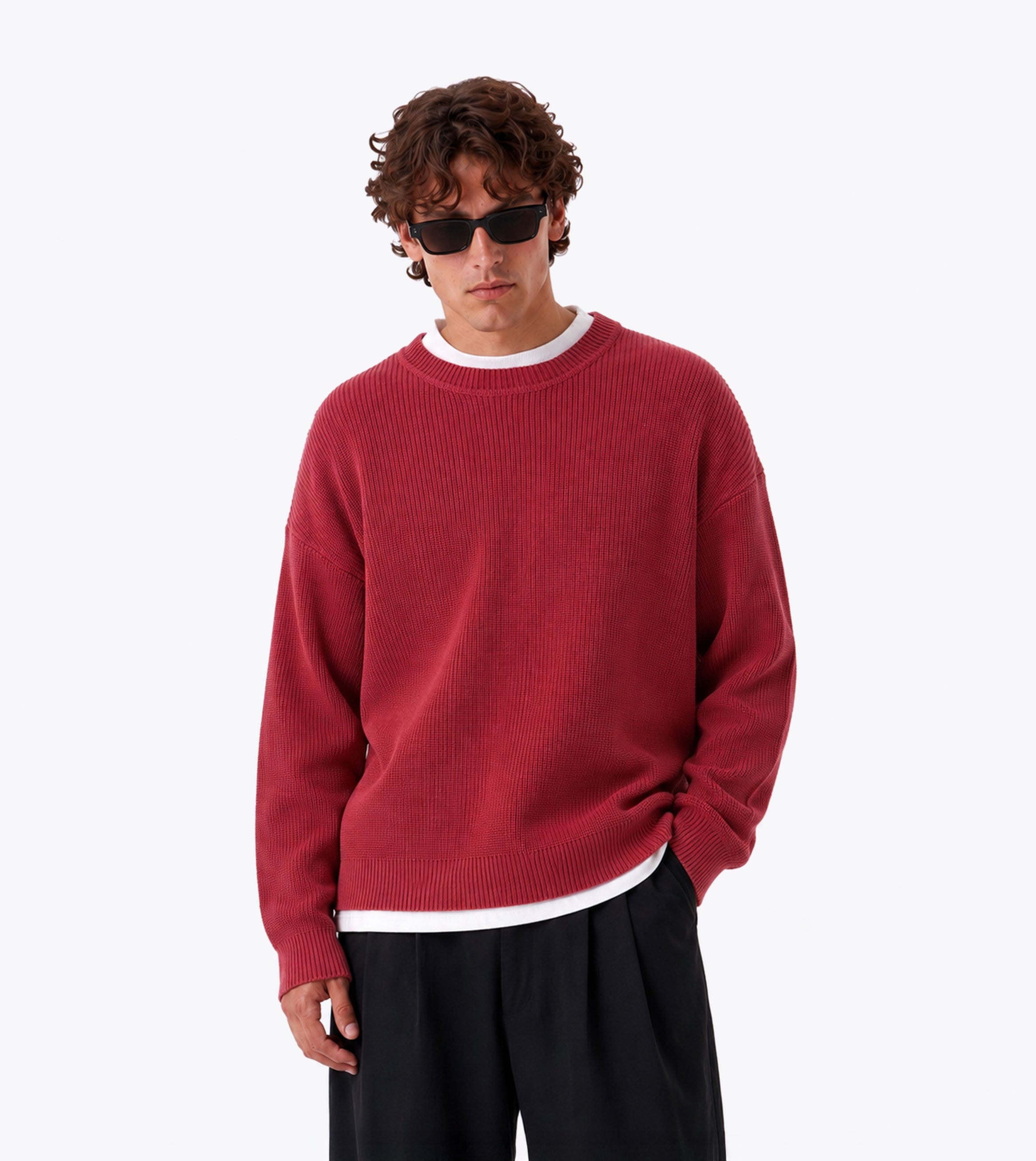 Box Crop Rib Knit GD Cherry - Coming Soon