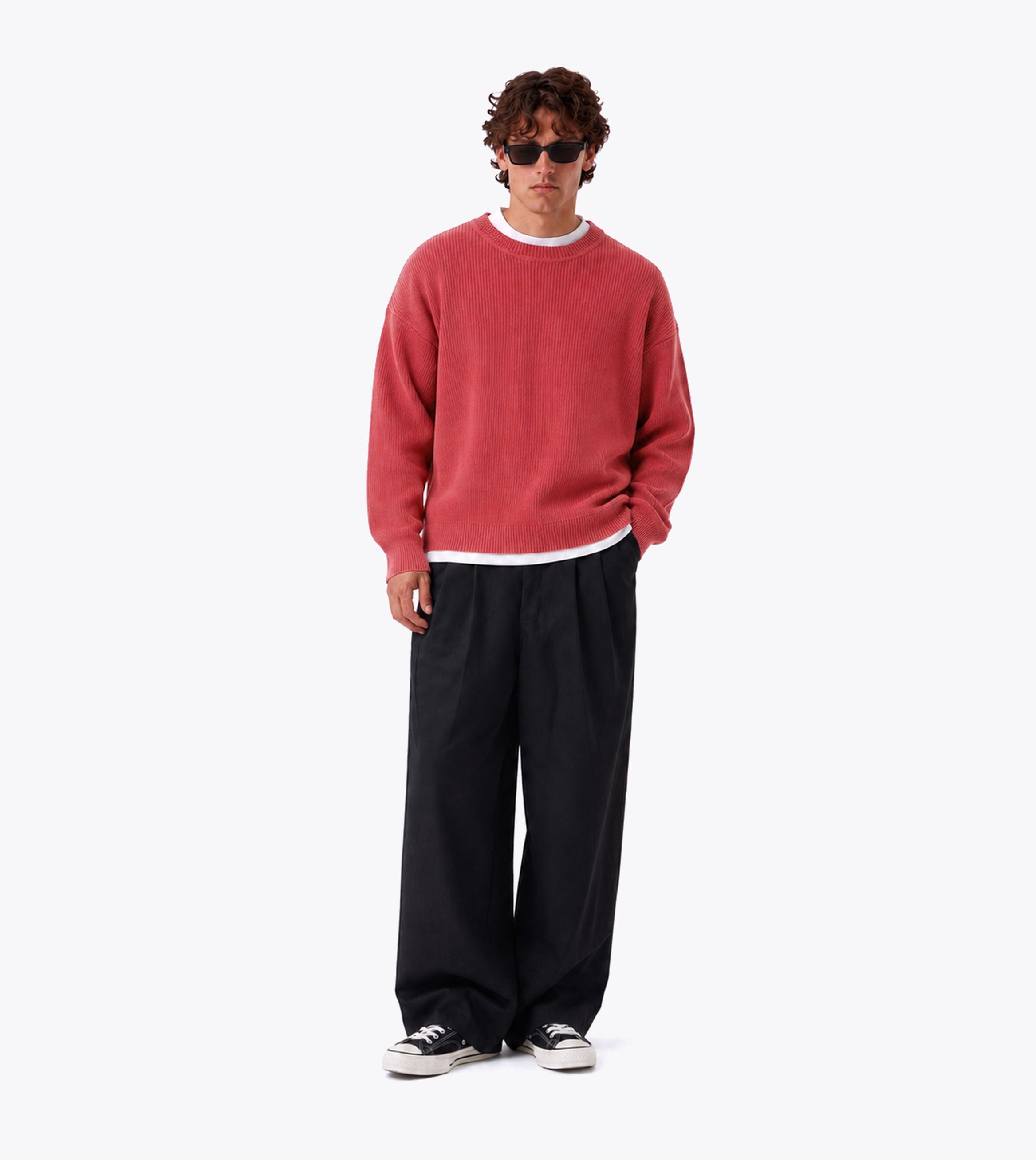 Box Crop Rib Knit GD Cherry - Coming Soon