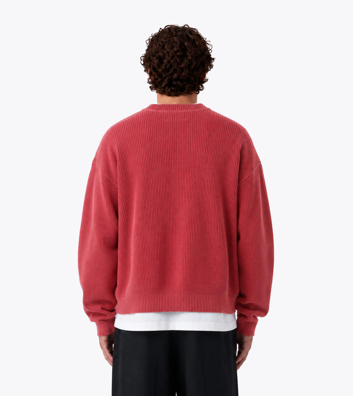 Box Crop Rib Knit GD Cherry