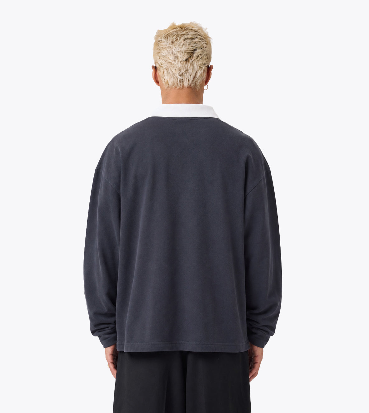 Box Crop Rugby Shirt Navy White - Coming Soon