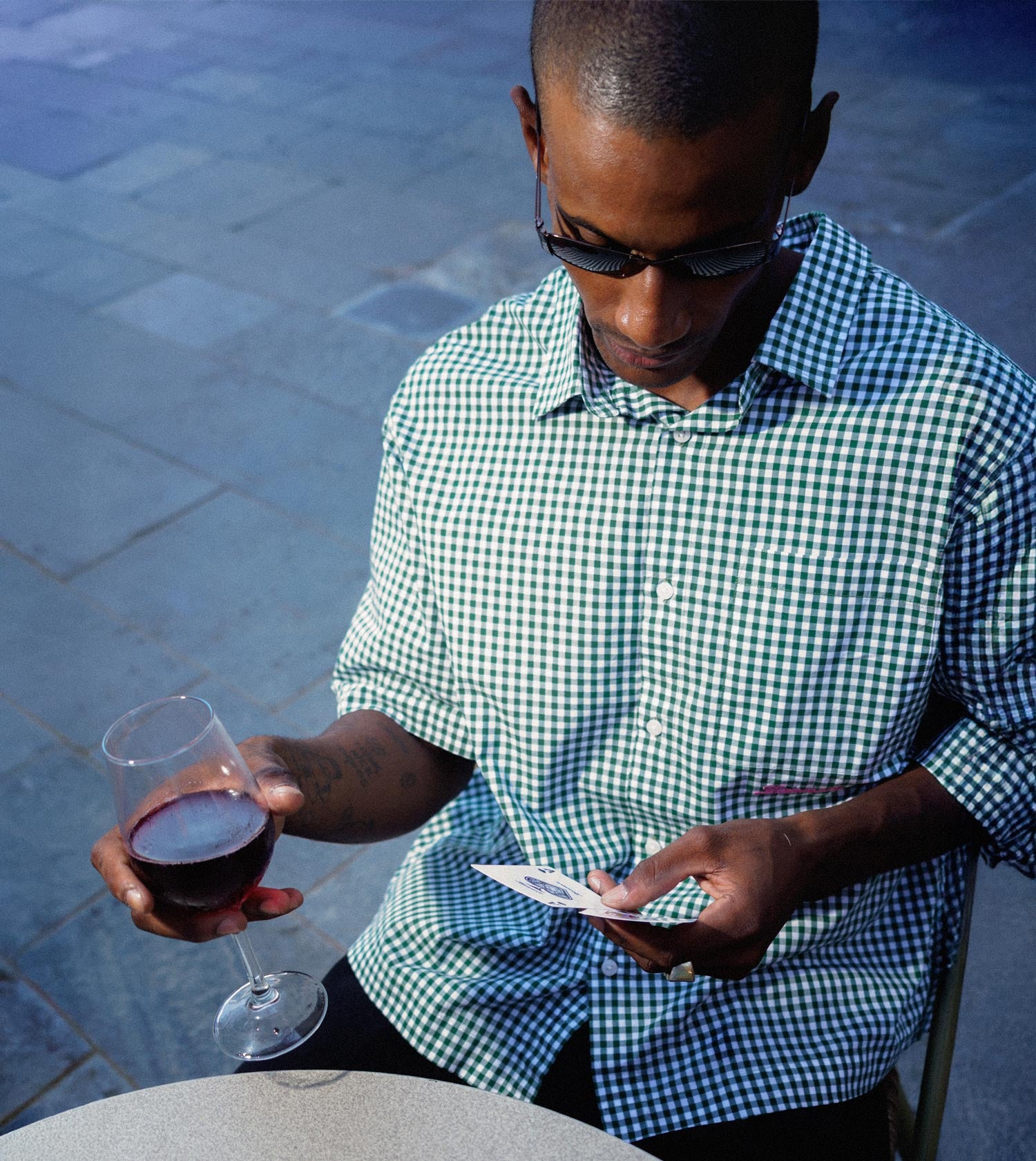 Box Crop Shirt Forest Check