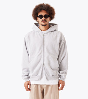 Box Zip Hood Grey Marle