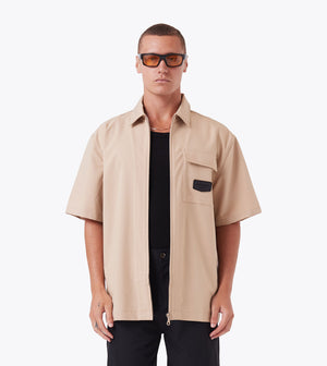 Boxy SS Overshirt Sandstone