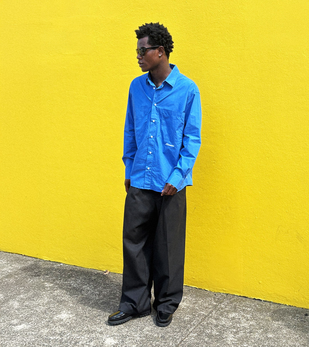 Business LS Shirt Chalk Blue