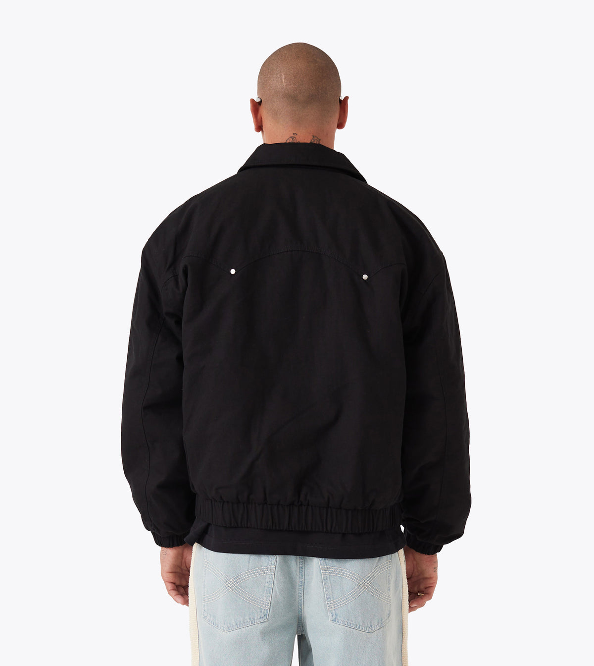 Canvas Work Jacket Washed Black