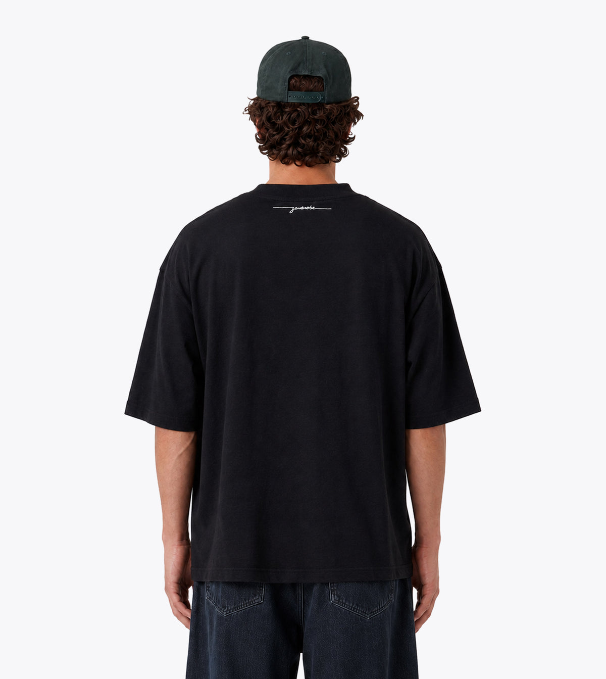 Cropped Slub Flow Tee Black