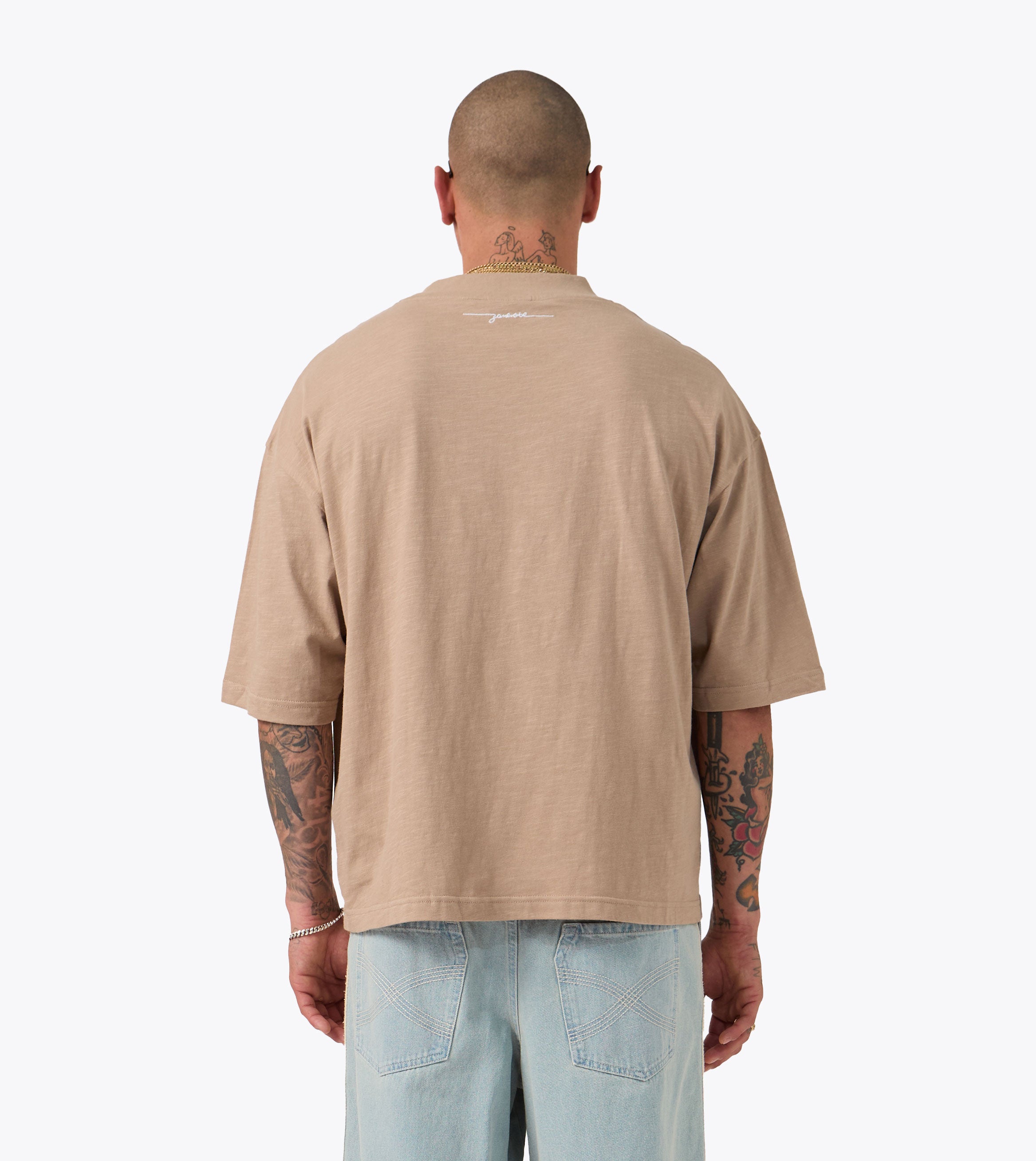 Cropped Slub Flow Tee Coffee