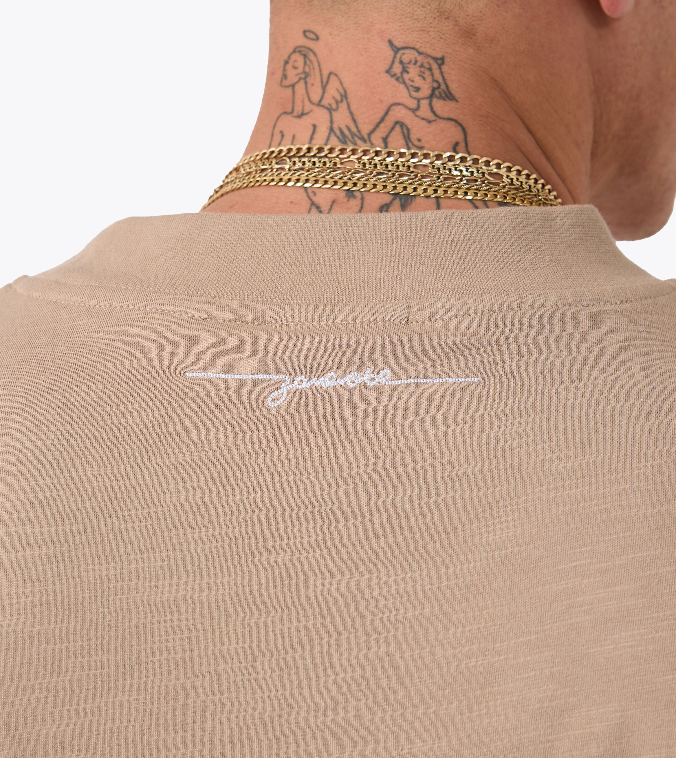 Cropped Slub Flow Tee Coffee