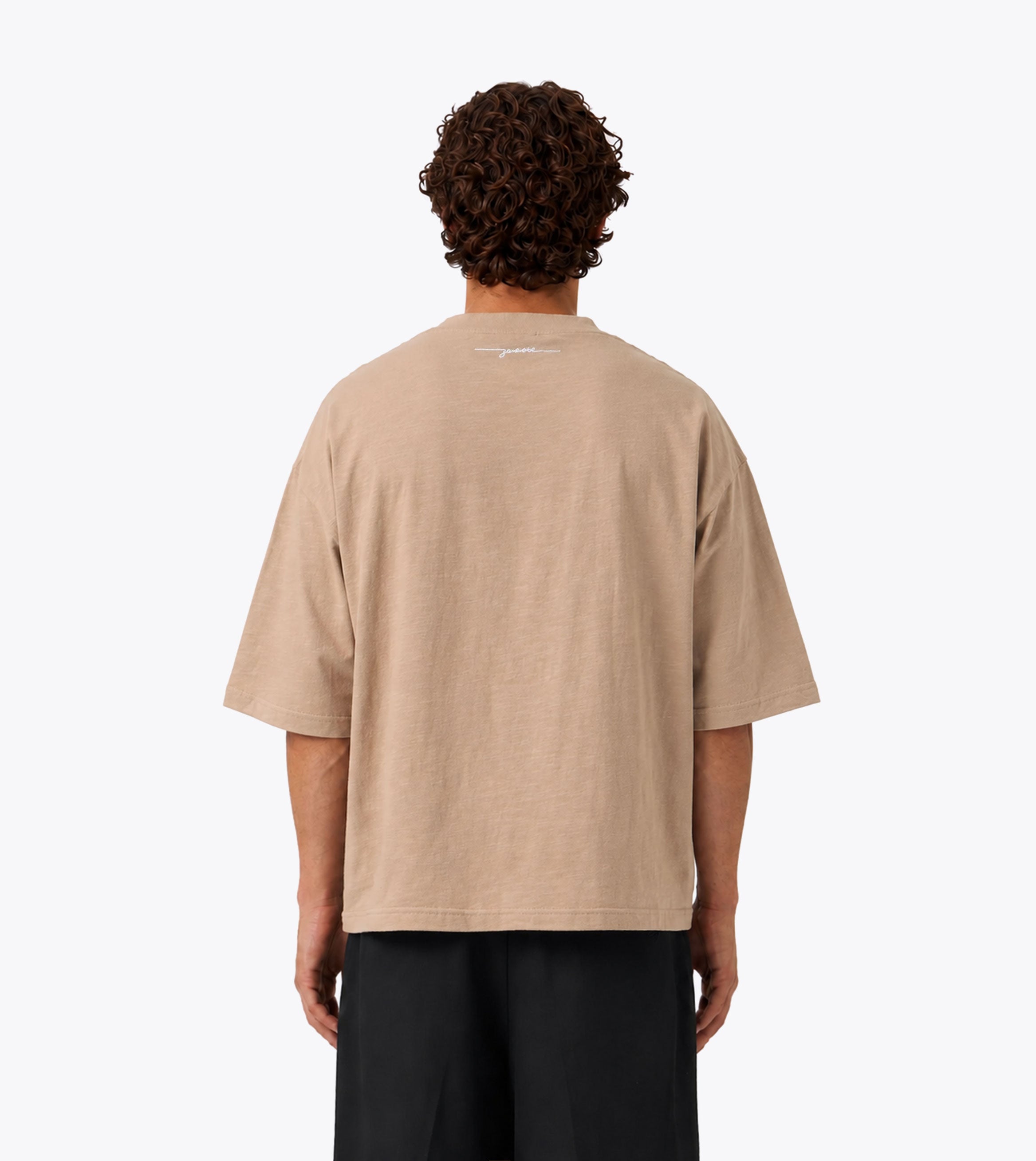 Cropped Slub Flow Tee Coffee