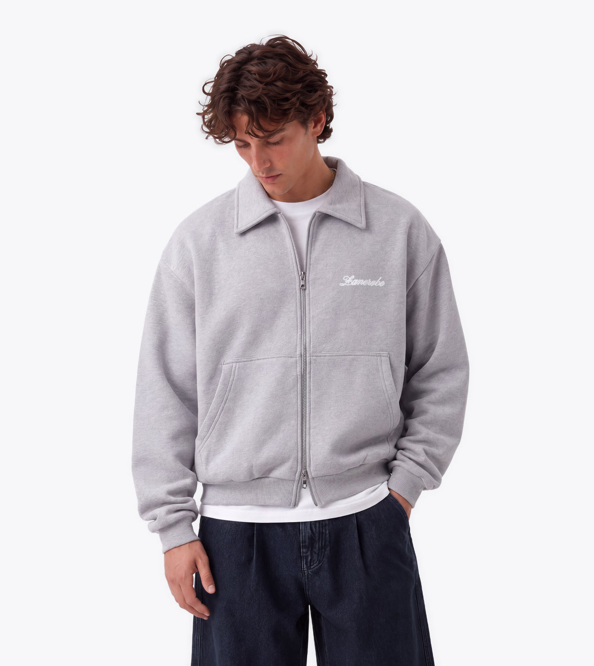 Fleece Bomber Grey Marle