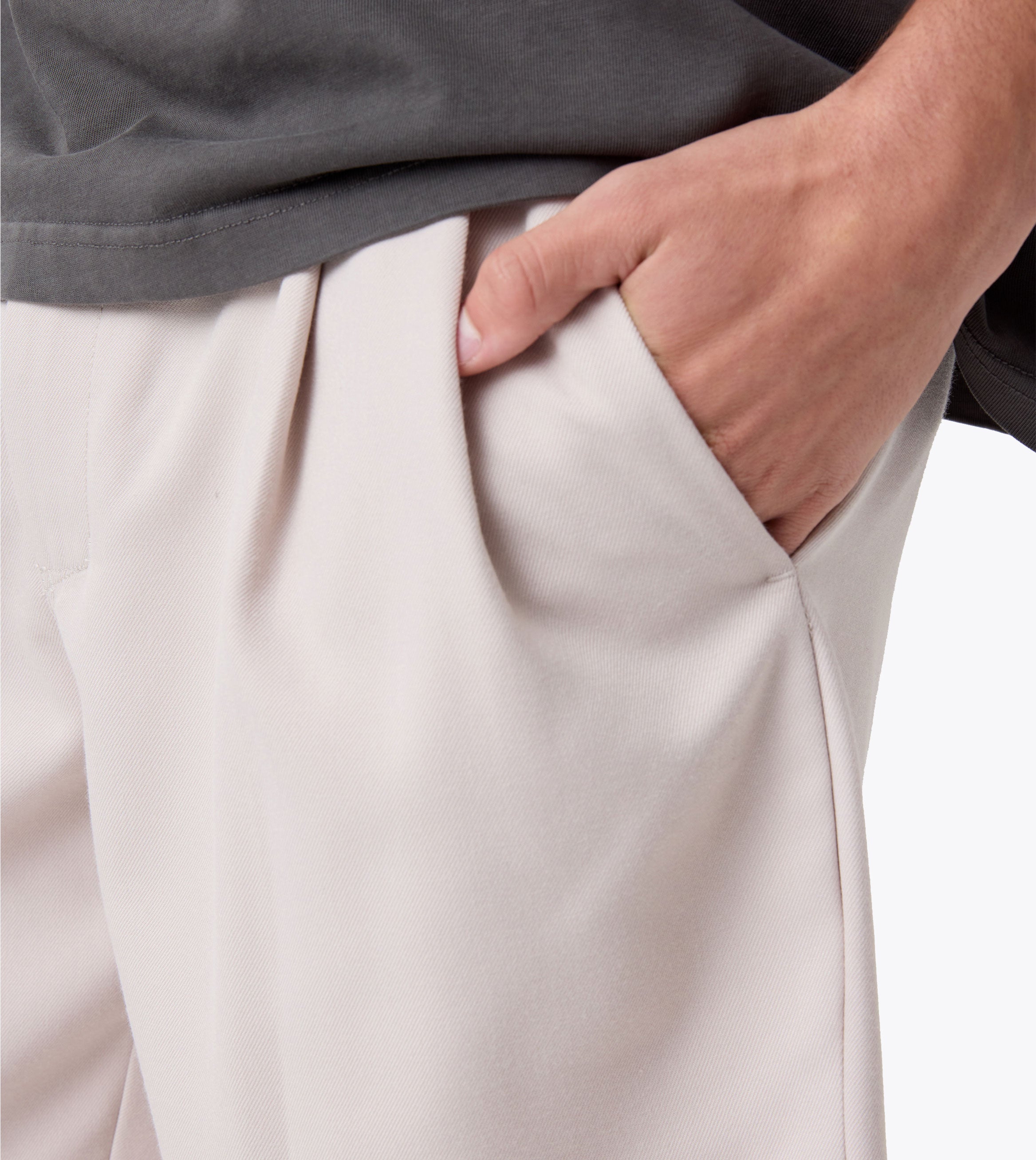 Twill Flow Short Ecru