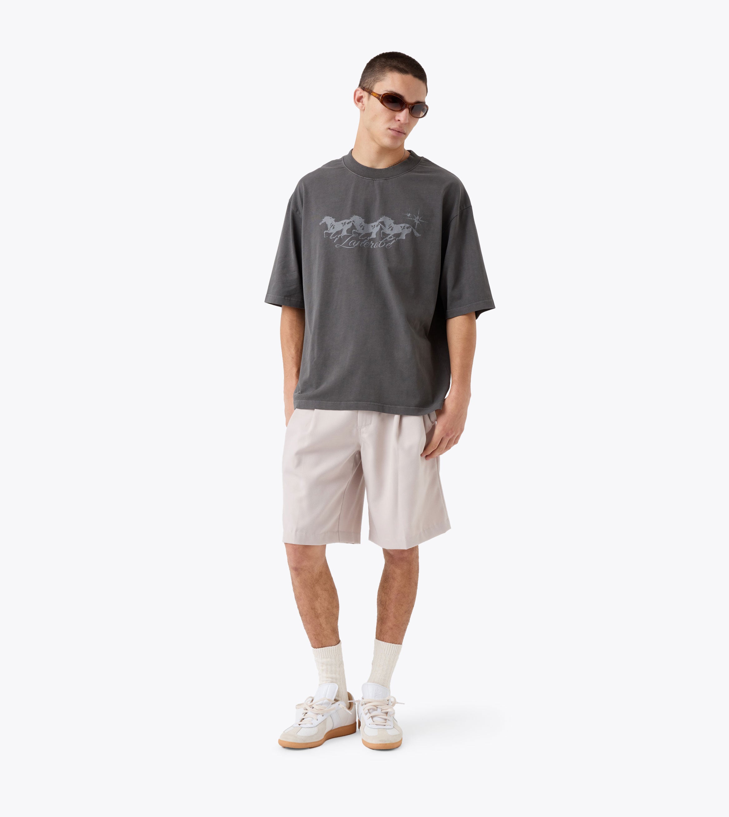 Twill Flow Short Ecru