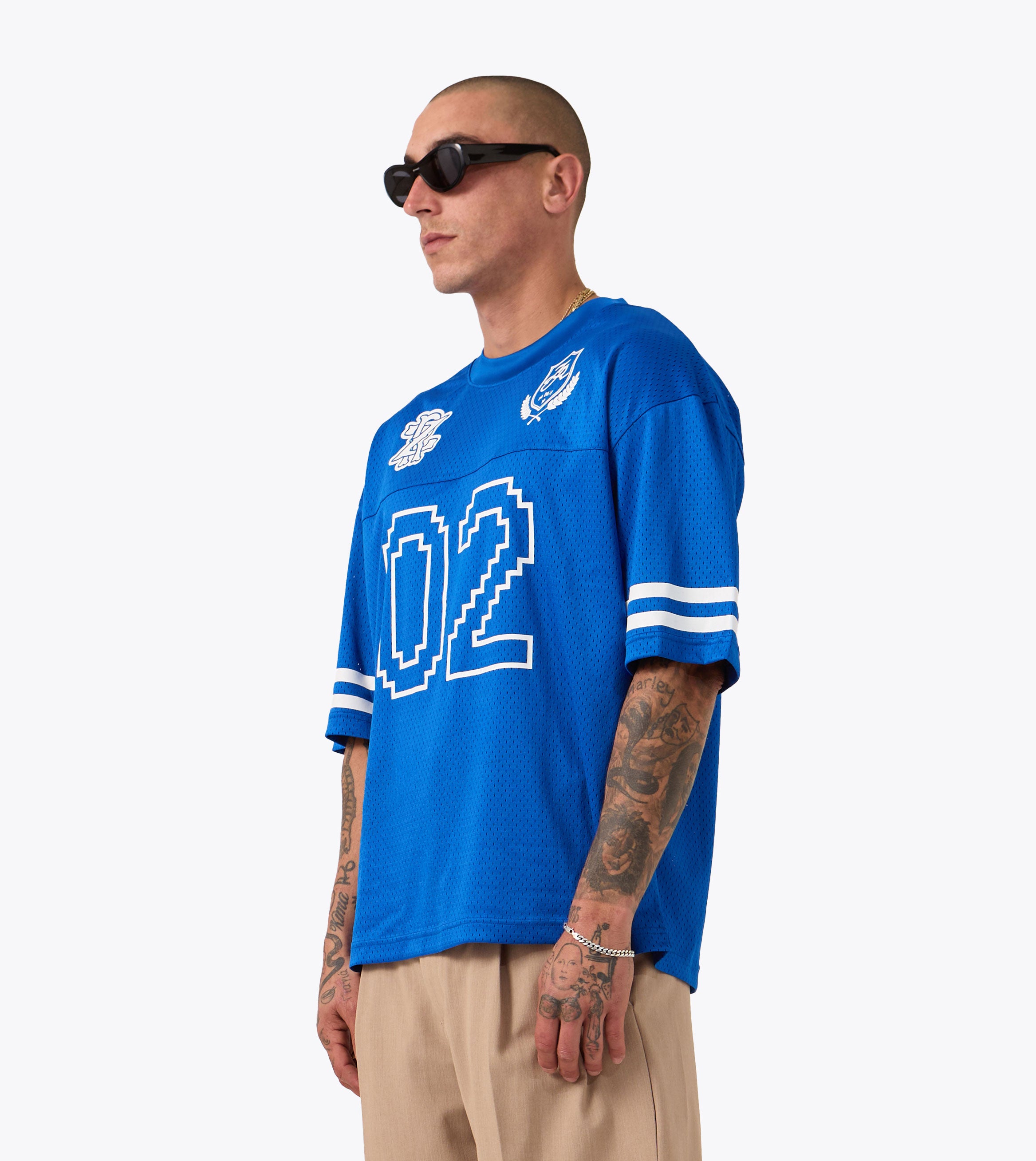 Heritage Mesh Flow Tee Cobalt Blue