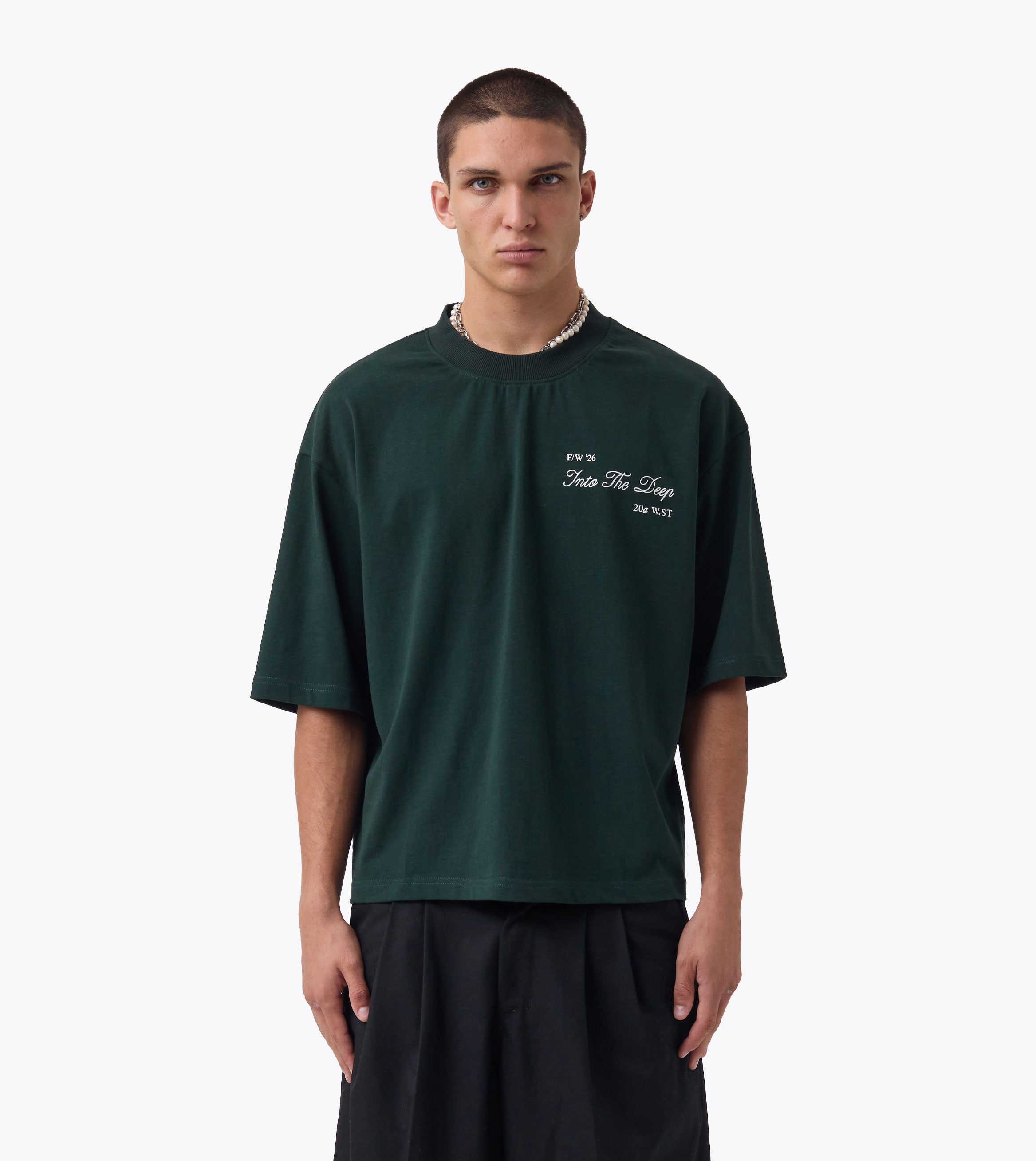 Keychain Flow Crop Tee Forest