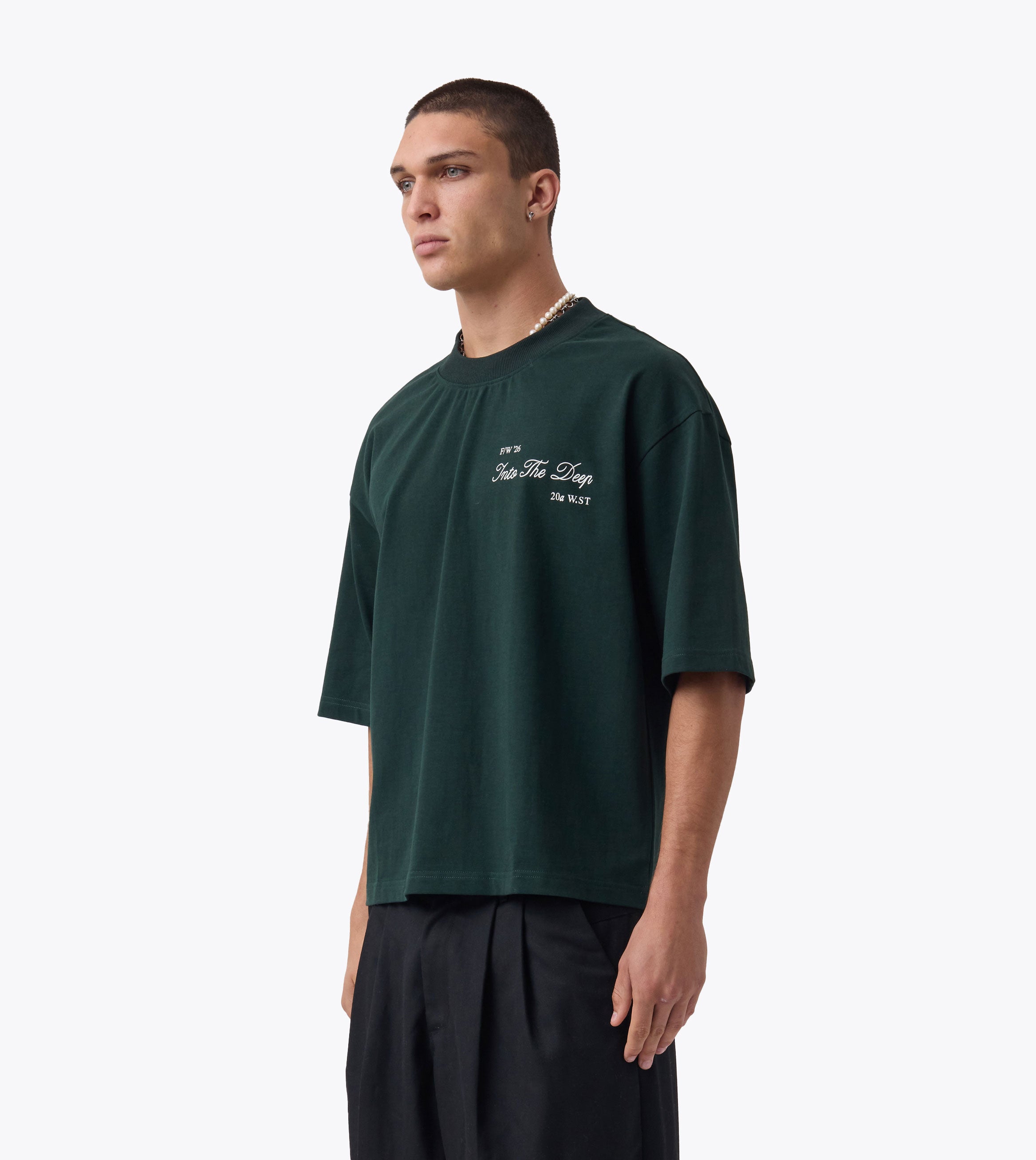 Keychain Flow Crop Tee Forest