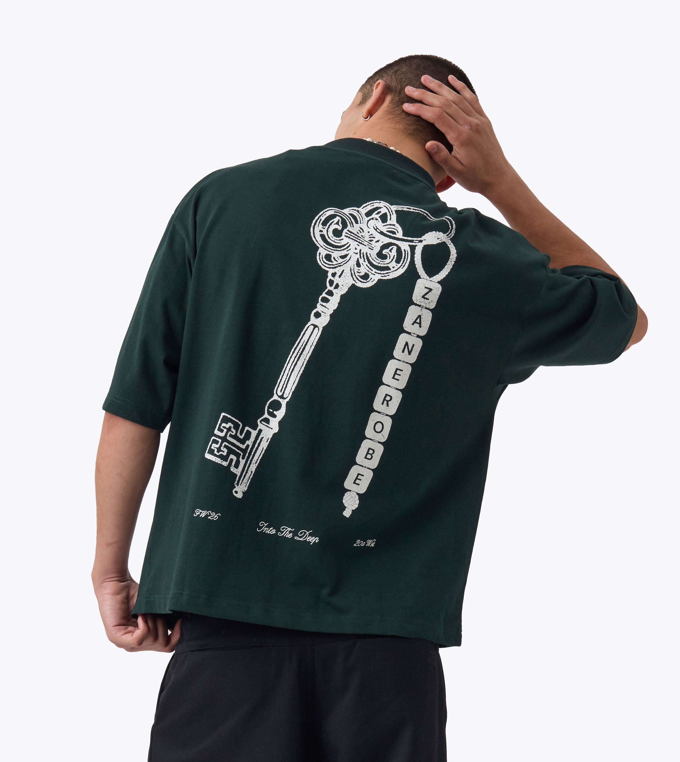 Keychain Flow Crop Tee Forest