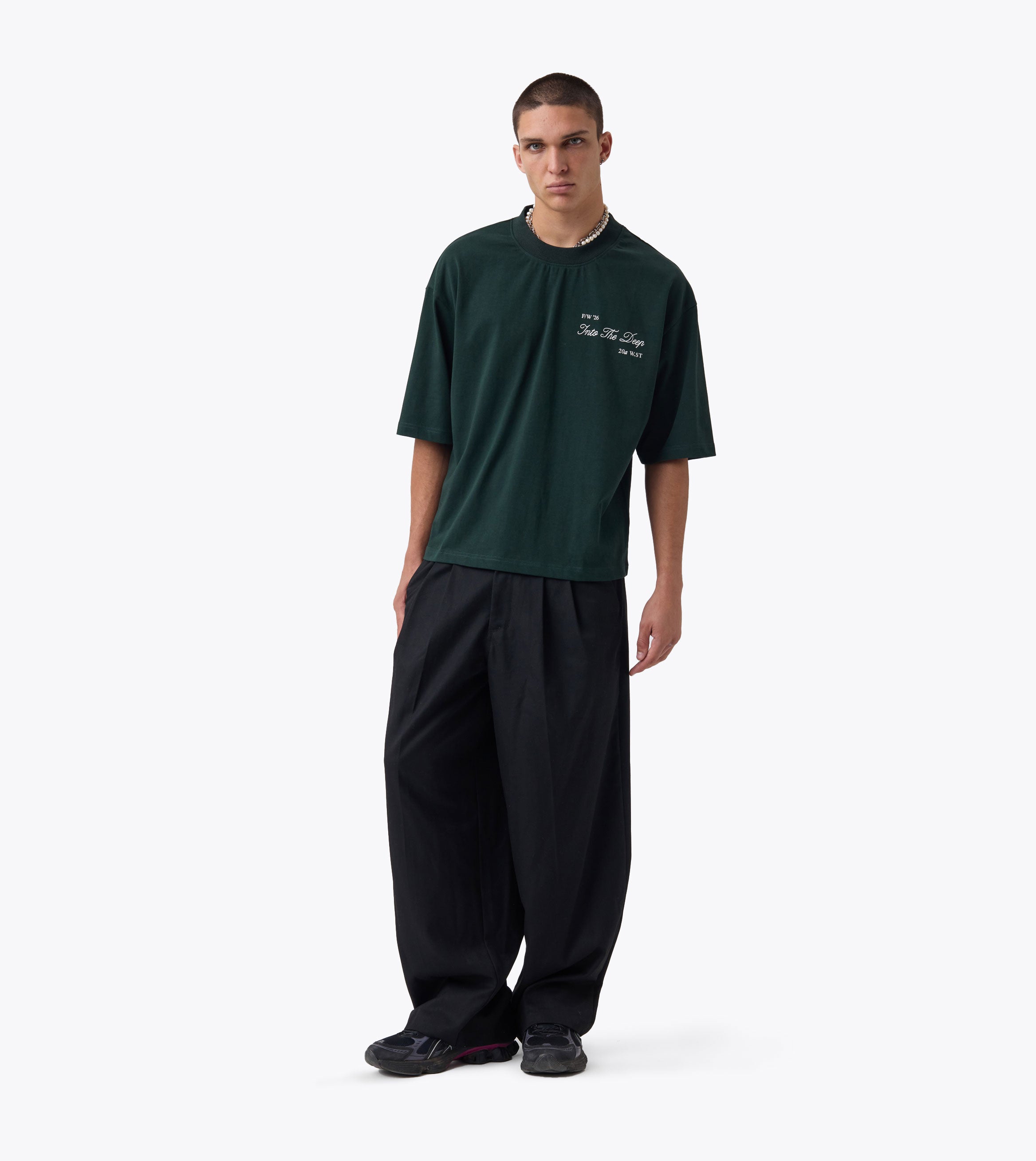 Keychain Flow Crop Tee Forest