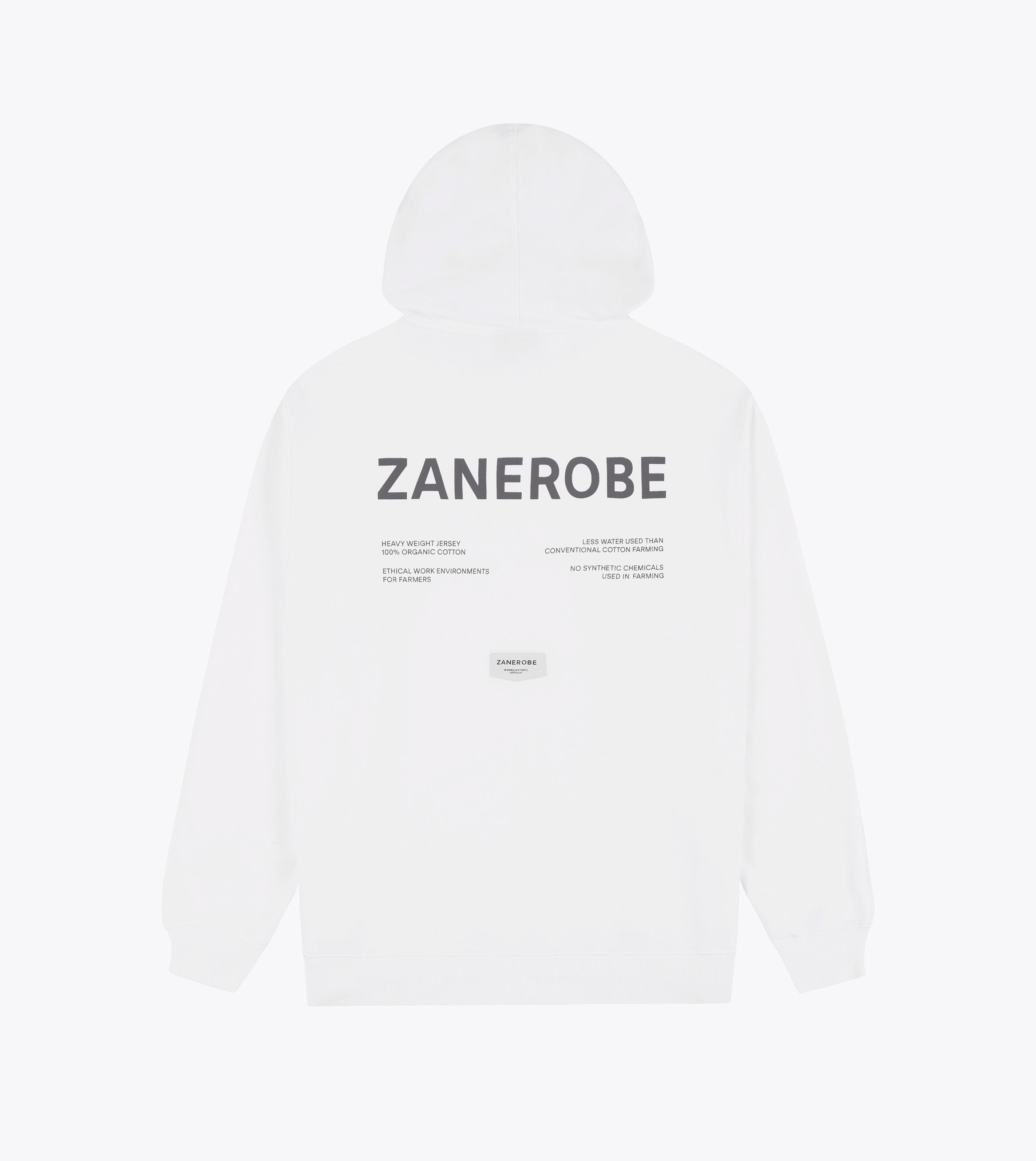 Label Orgo Hood Sweat Vintage White