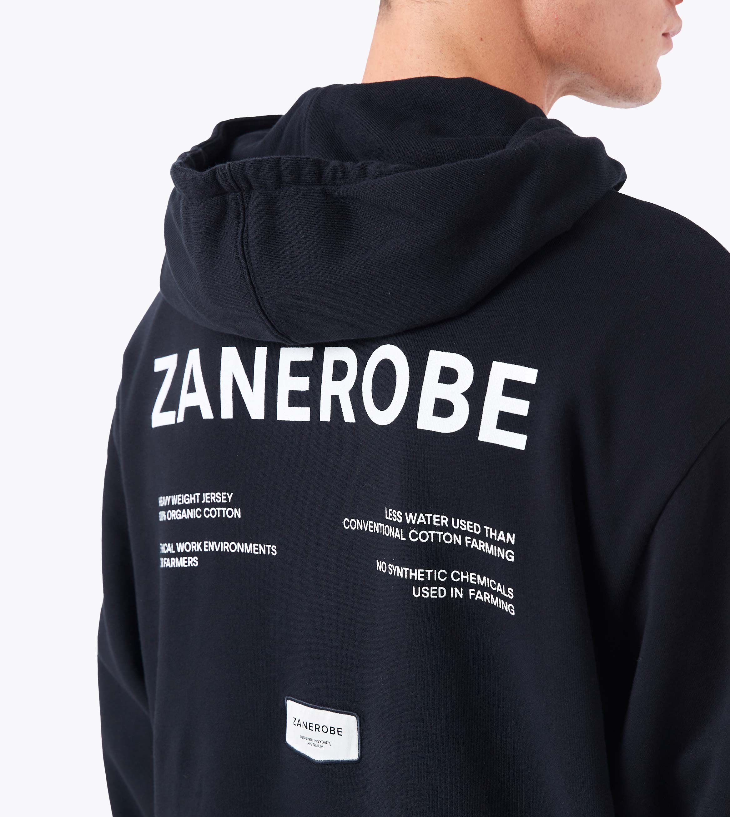 Label Orgo Hood Sweat Black