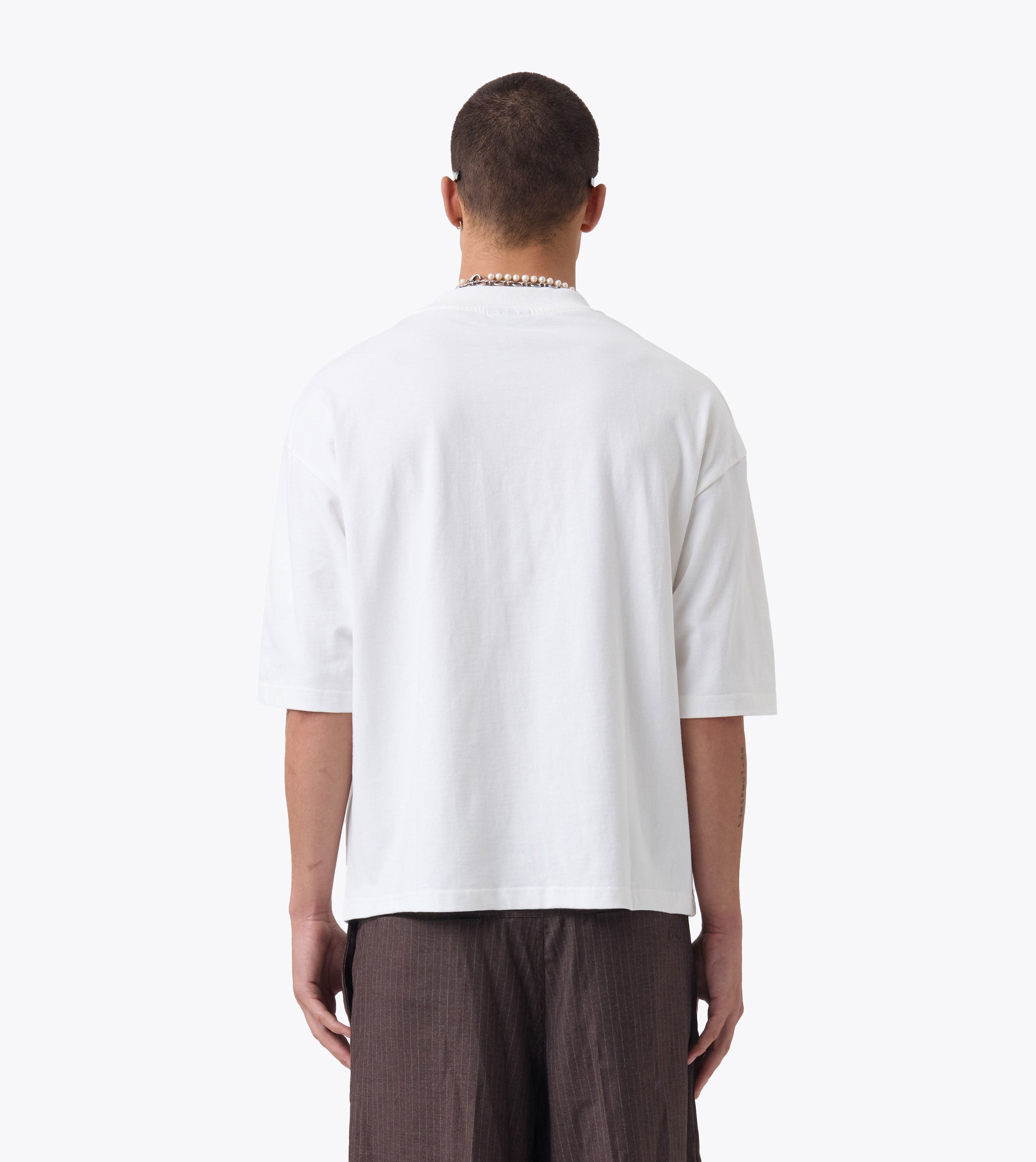 Mary Flow Crop Tee Vintage White