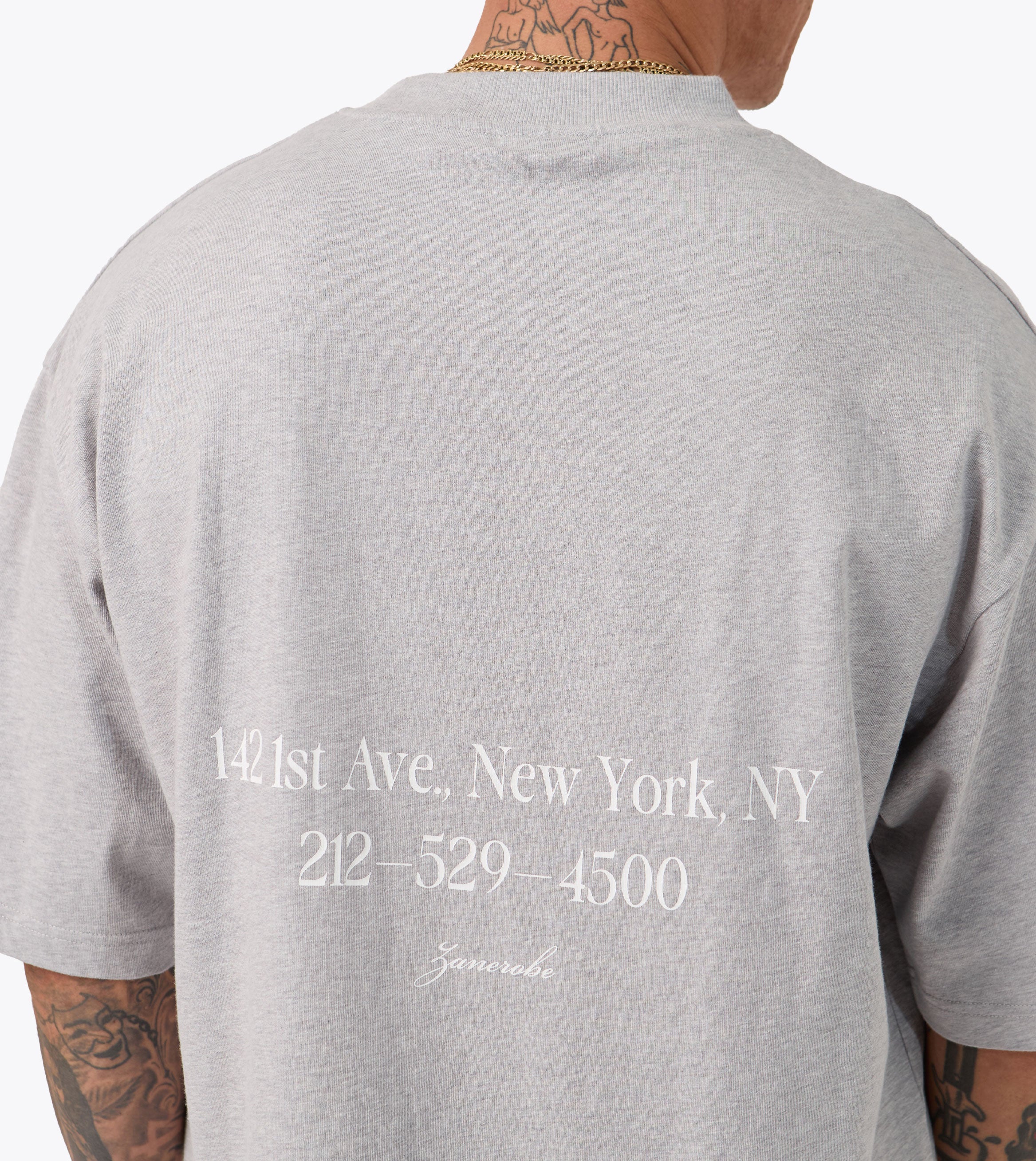 NY Flow Tee Grey Marle