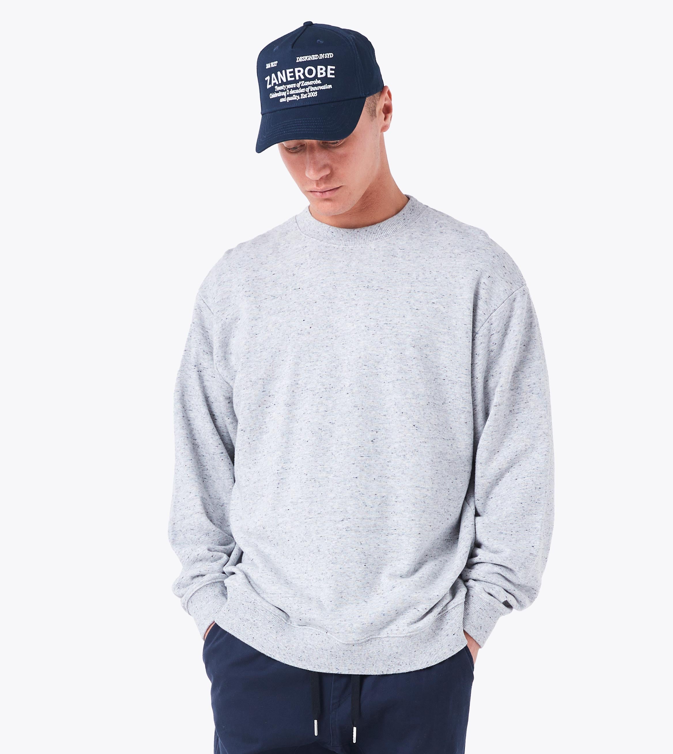 Orgo Crew Sweat Space Grey Nep