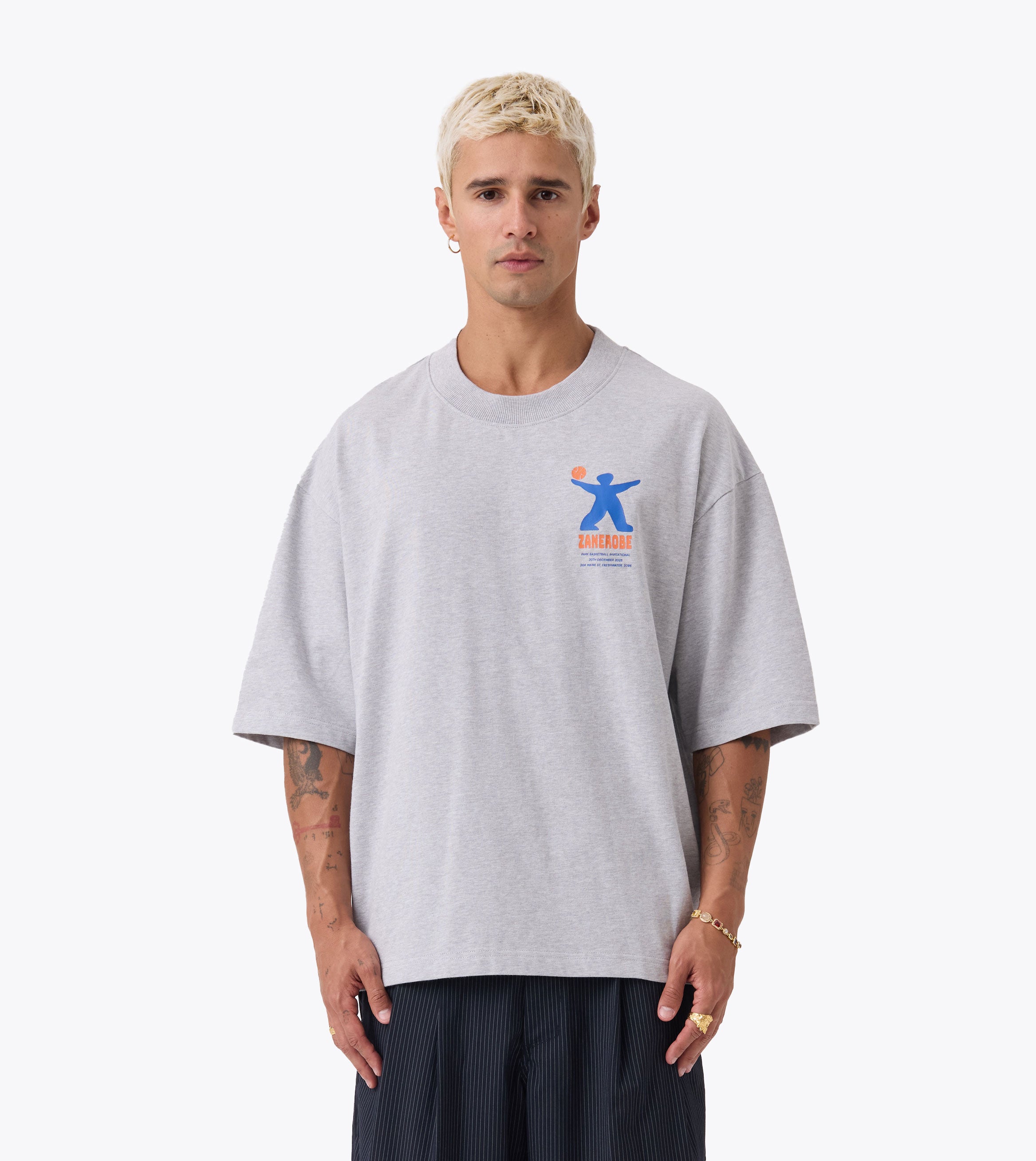 Park Ball Flow Tee Grey Marle