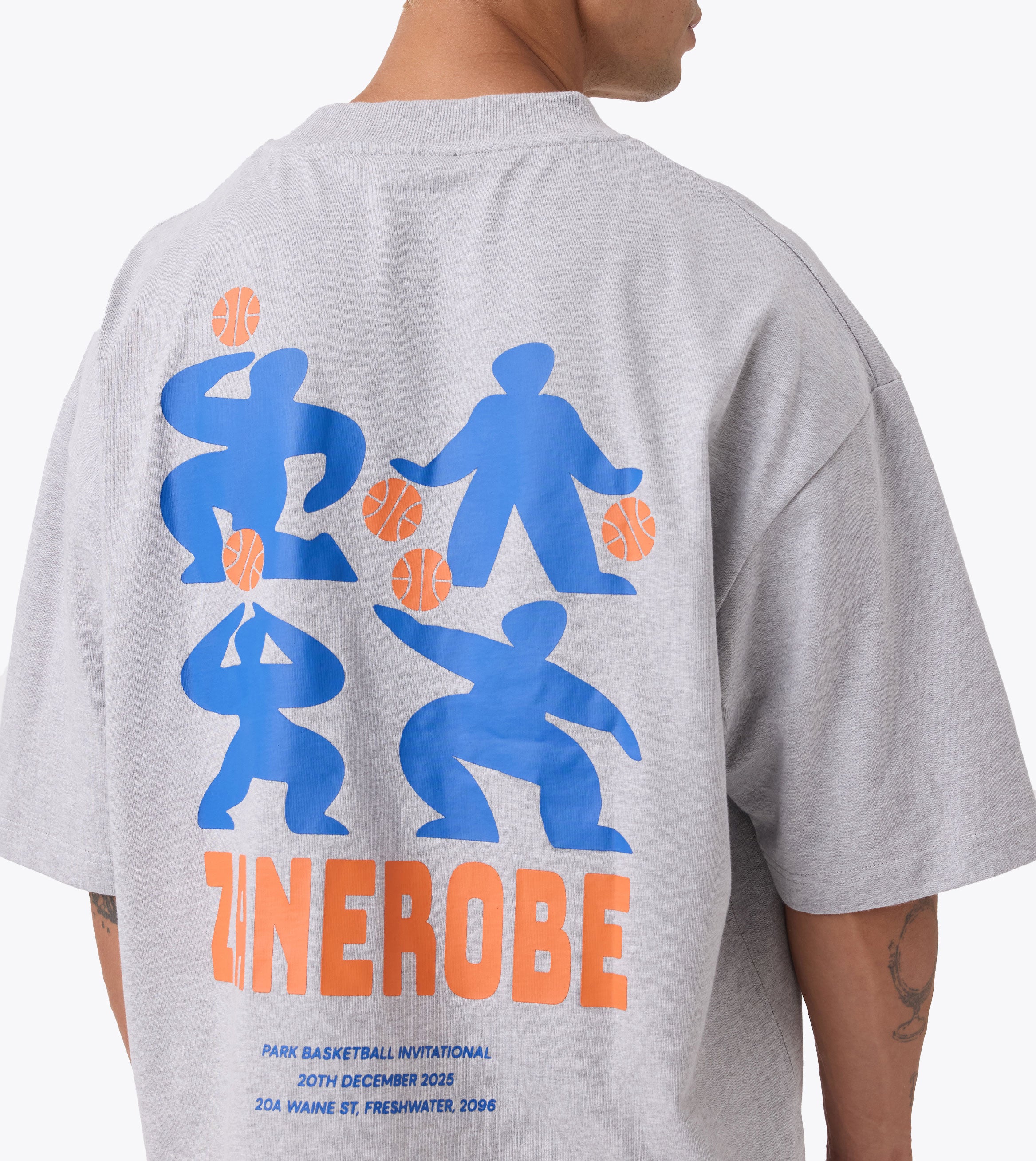 Park Ball Flow Tee Grey Marle