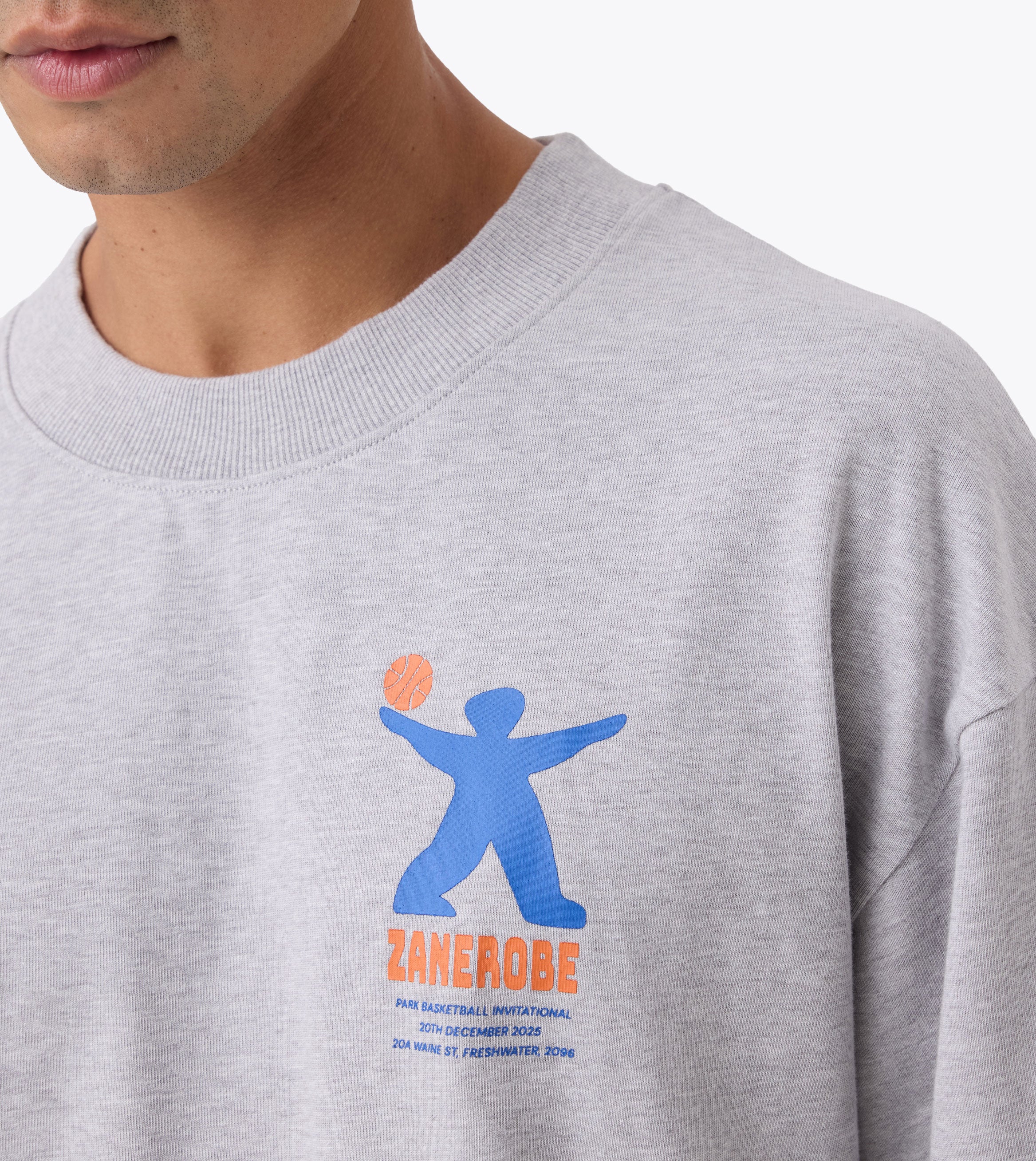 Park Ball Flow Tee Grey Marle