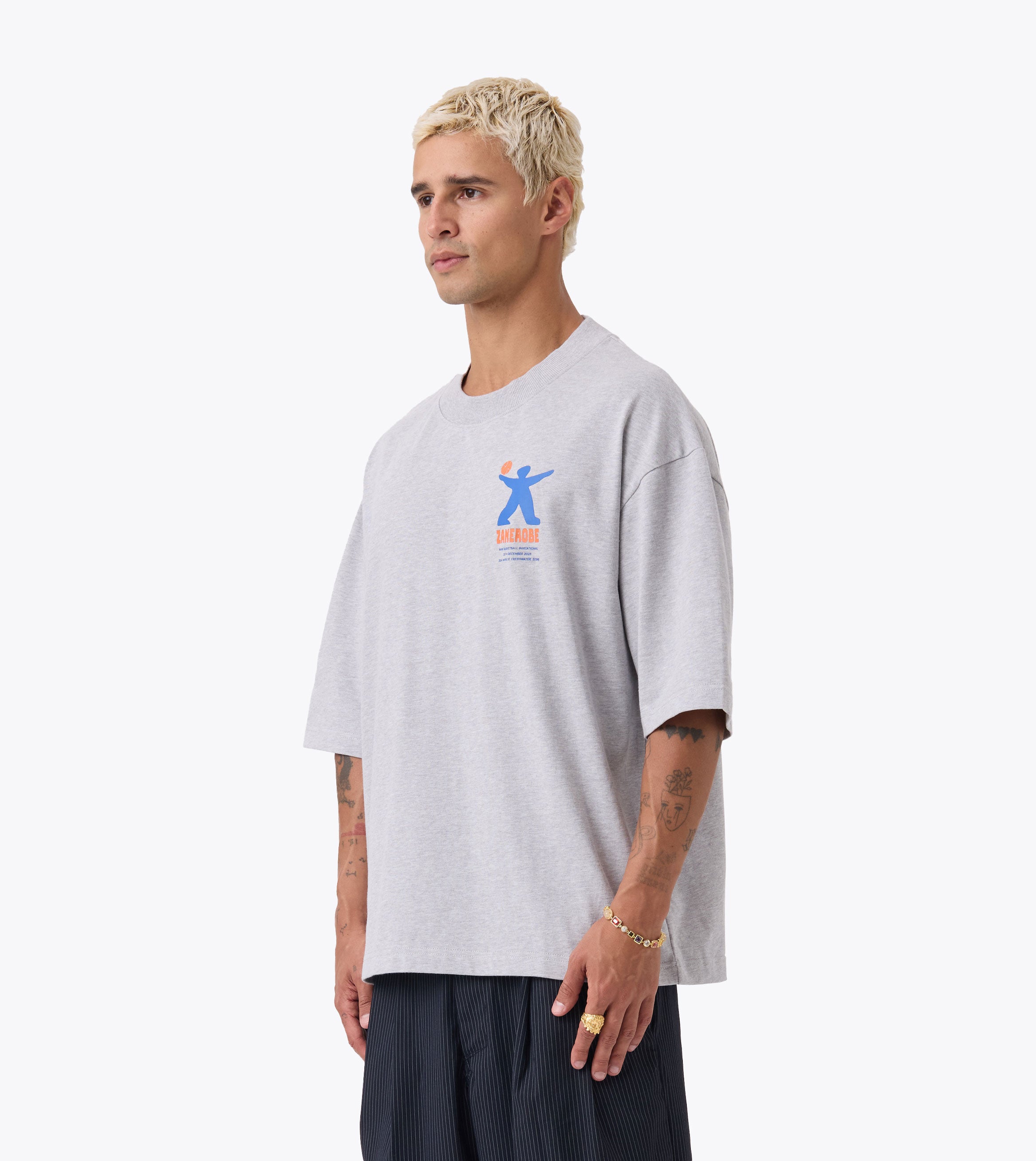 Park Ball Flow Tee Grey Marle