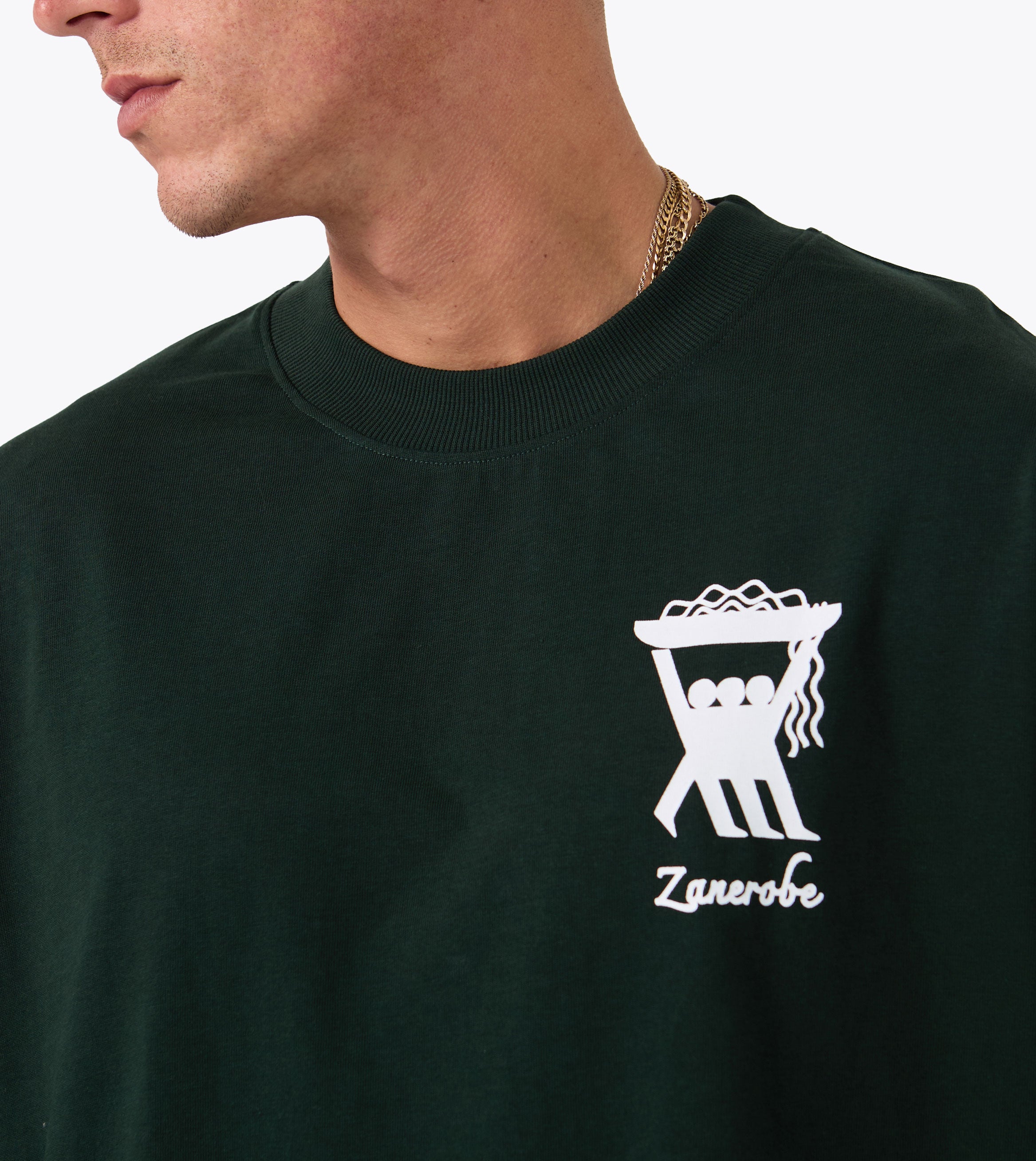 Pasta Kings Flow Crop Tee Forest