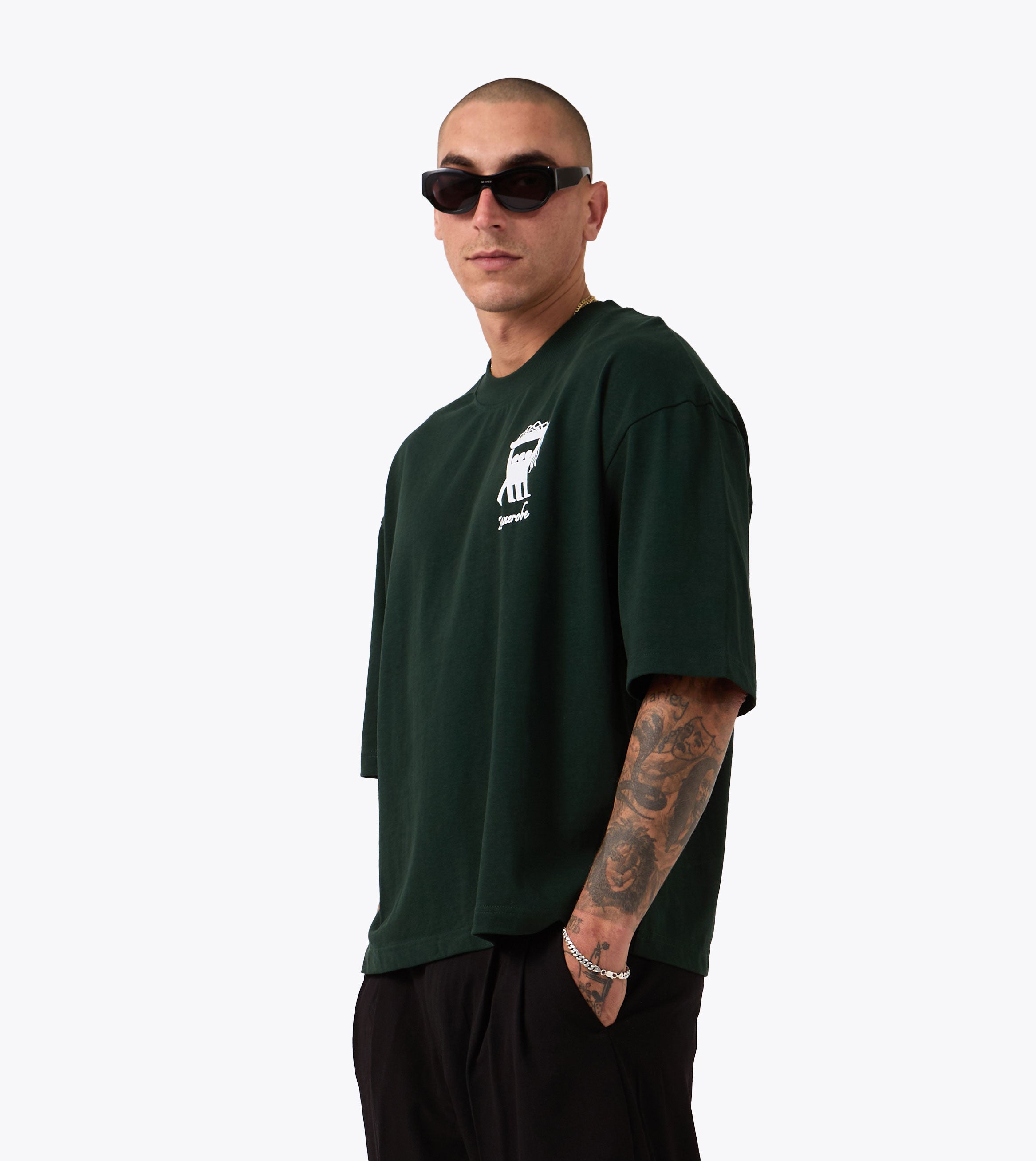 Pasta Kings Flow Crop Tee Forest