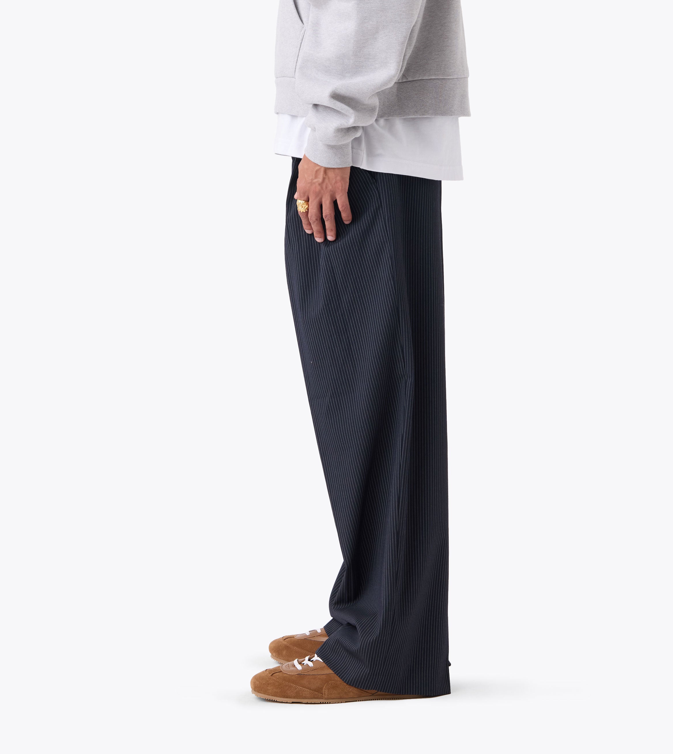 Pinstripe Mega Pant Navy