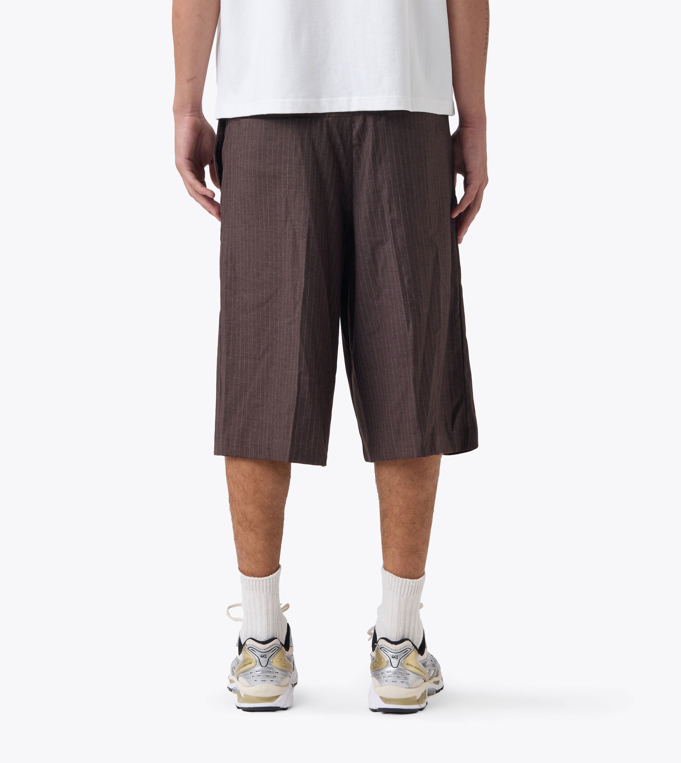 Pinstripe Mega Short Choc Stripe