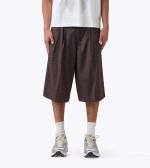 Pinstripe Mega Short Choc Stripe